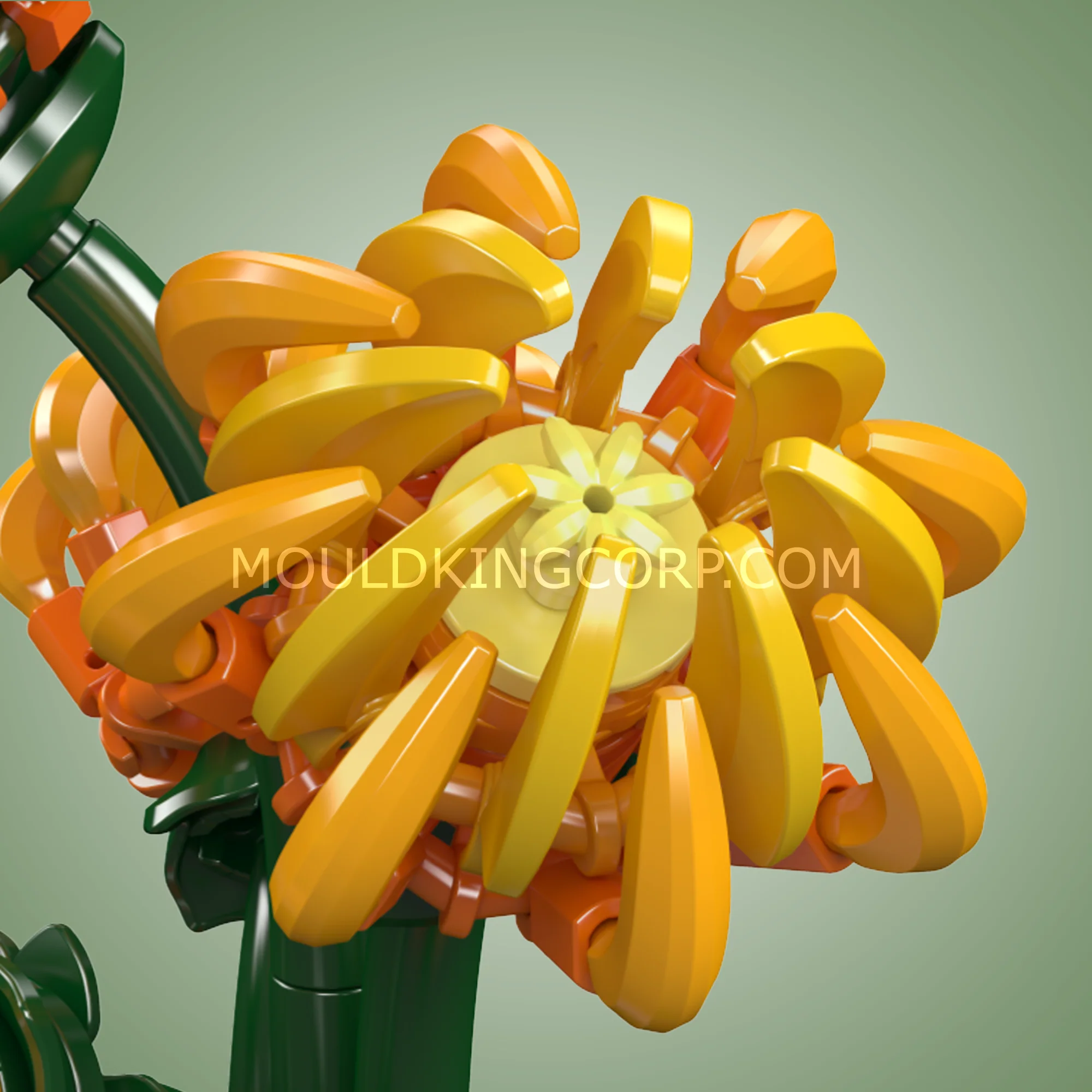 Mould King 24118 Chrysanthemum Potted Plant Building Block Set | 417 Pcs - Image 2