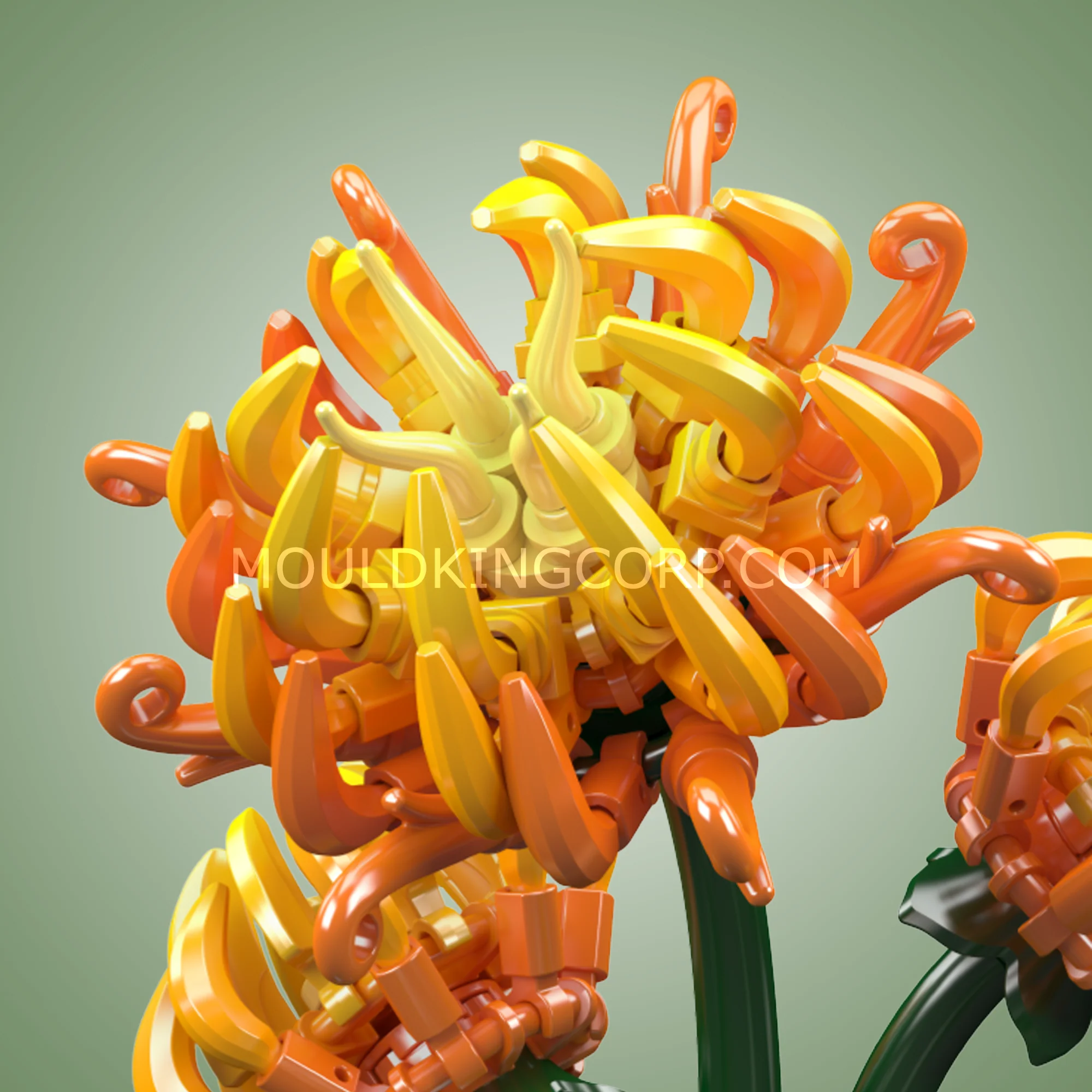 Mould King 24118 Chrysanthemum Potted Plant Building Block Set | 417 Pcs - Image 4