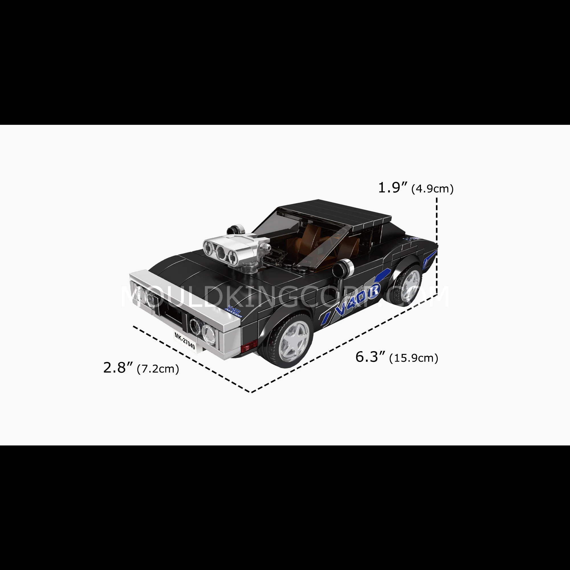 Mould King 27049 Charger RT NARC Car Building Set | 346 Pcs - Image 6