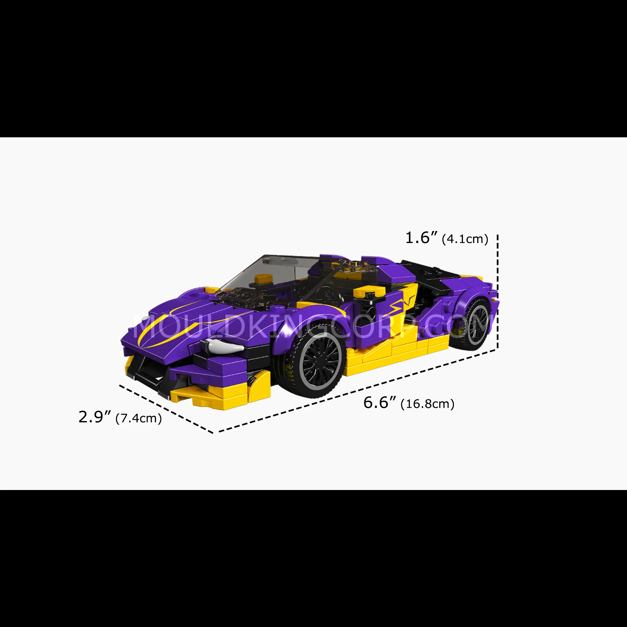Mould King 27054 Centennial Bull Supercar Building Set | 344 Pcs - Image 6