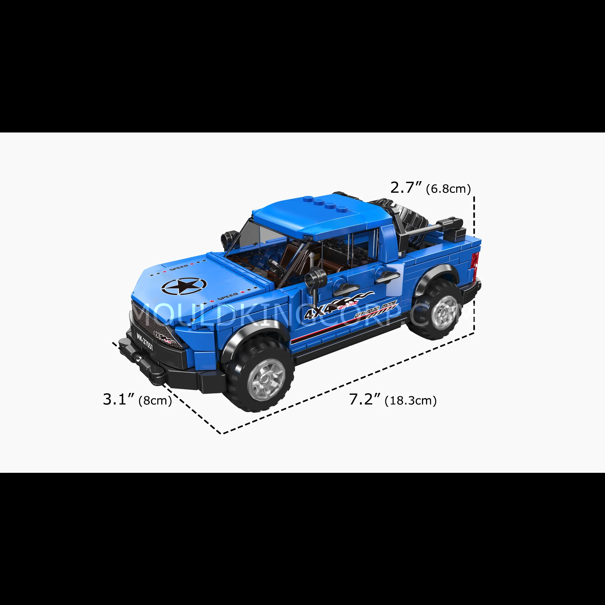 Mould King 27057 F-150 Raptor Pickup Building Set | 465 Pcs - Image 6