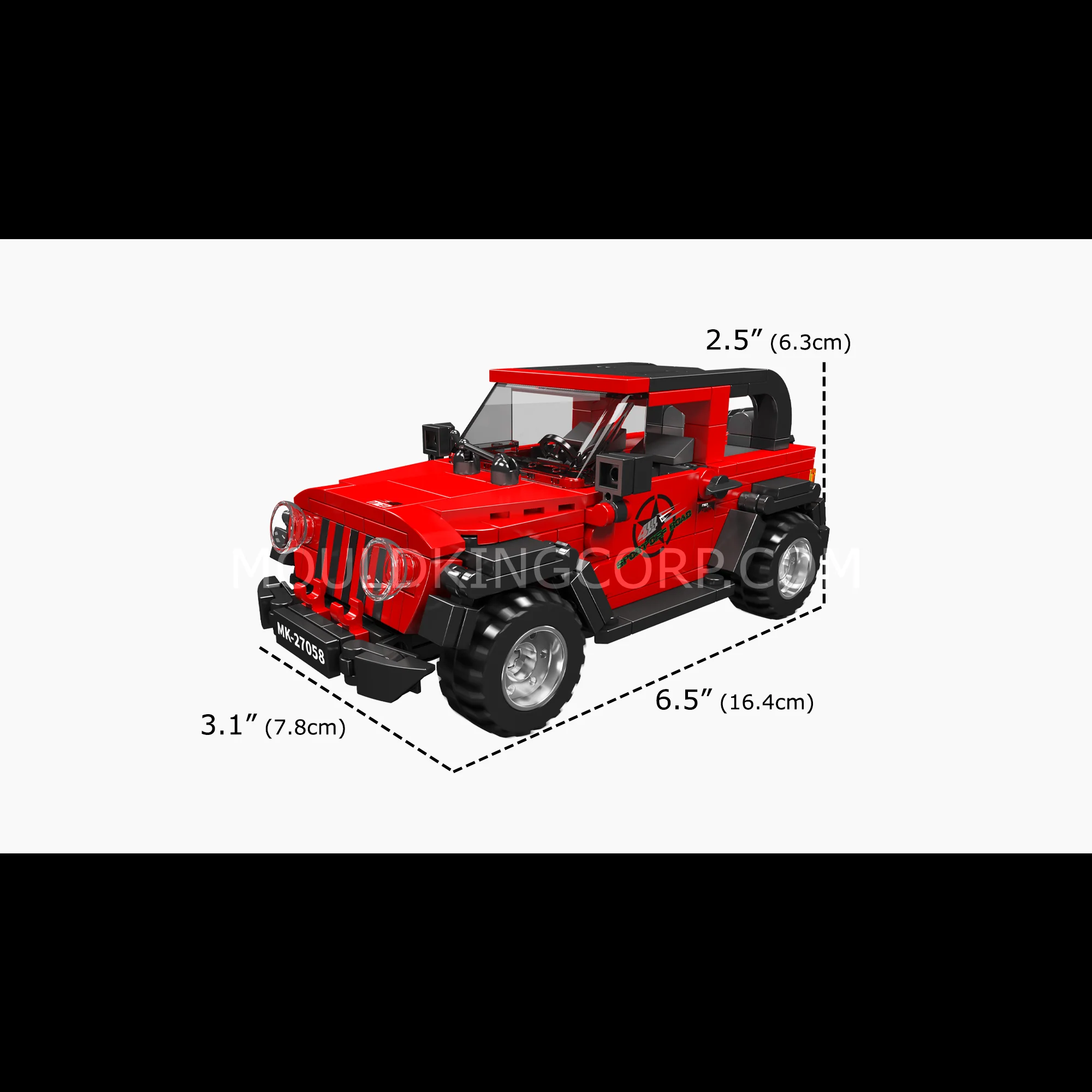 Mould King 27058 Wrangler Off-road Vehicle Building Set | 414 Pcs - Image 6