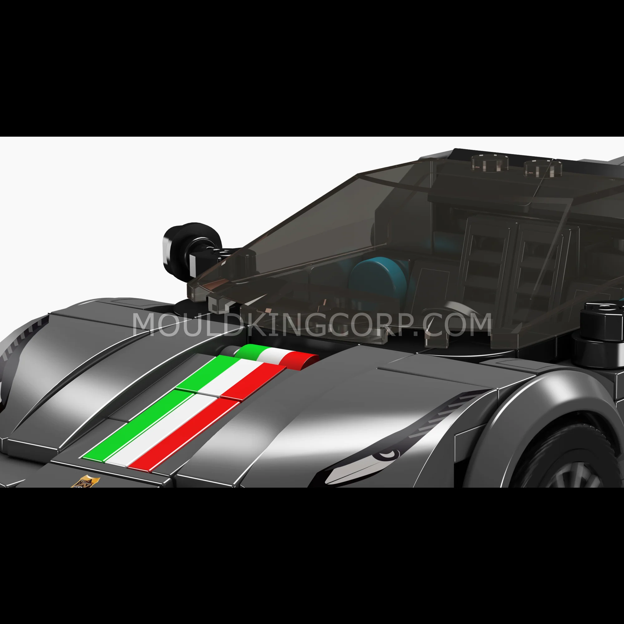 Mould King 27068 The 488 Pista Car Model Building Set | 384 Pcs - Image 3