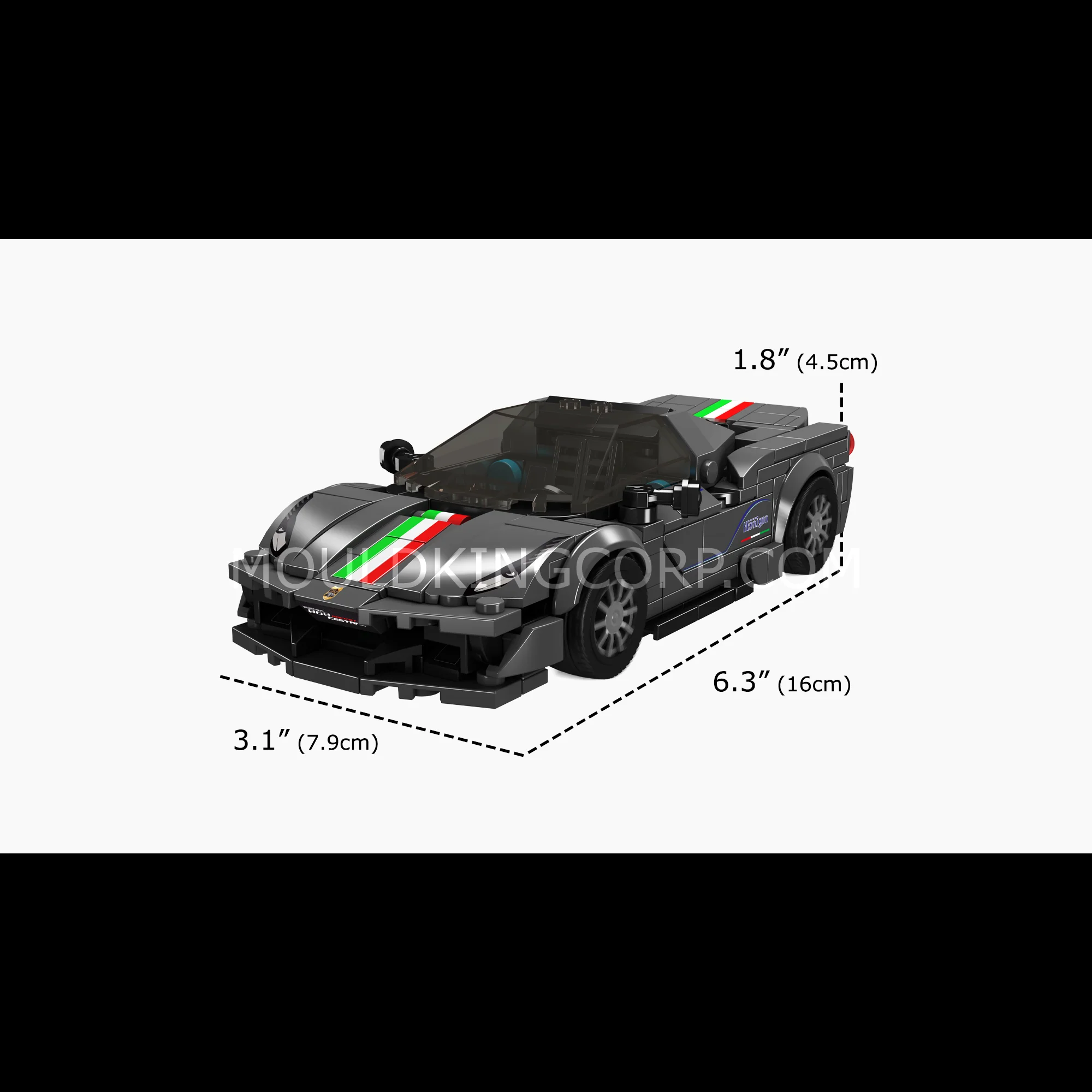 Mould King 27068 The 488 Pista Car Model Building Set | 384 Pcs - Image 6