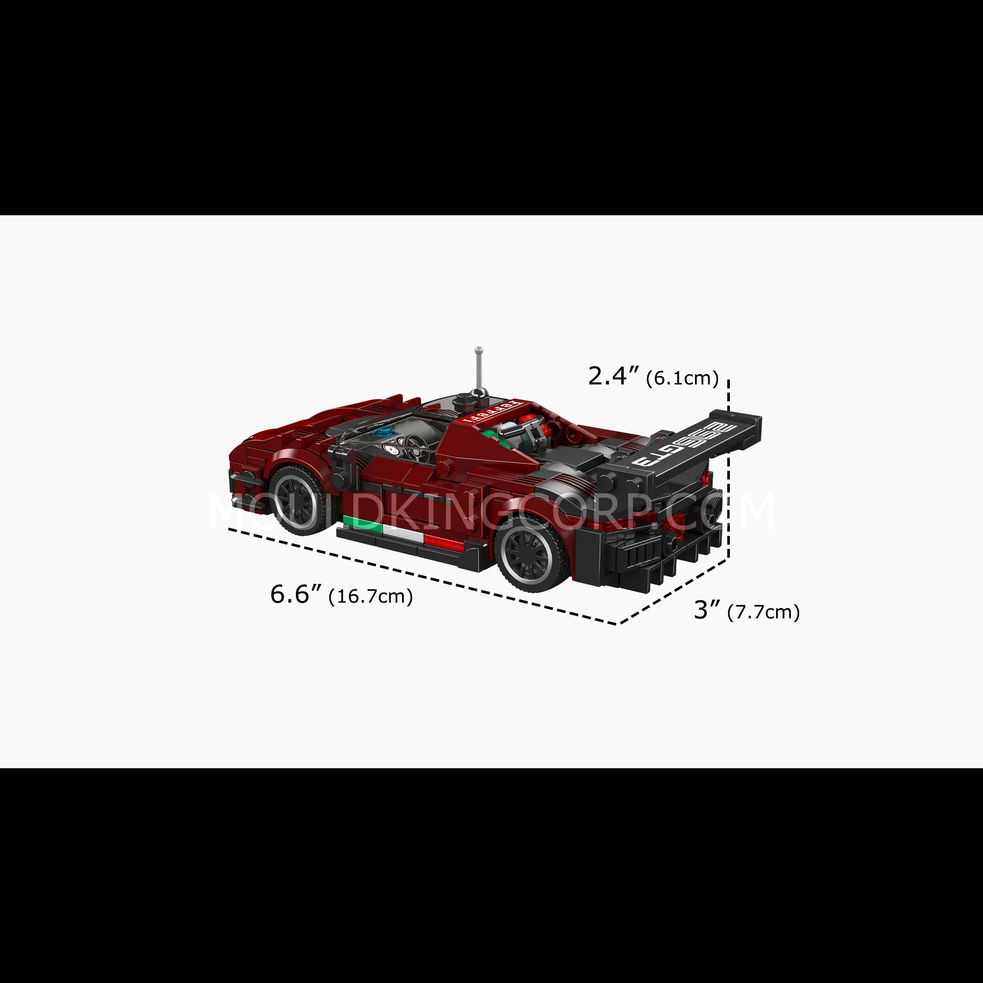 Mould King 27087 F296 GT3 Supercar Model Building Set | 416 Pcs - Image 6