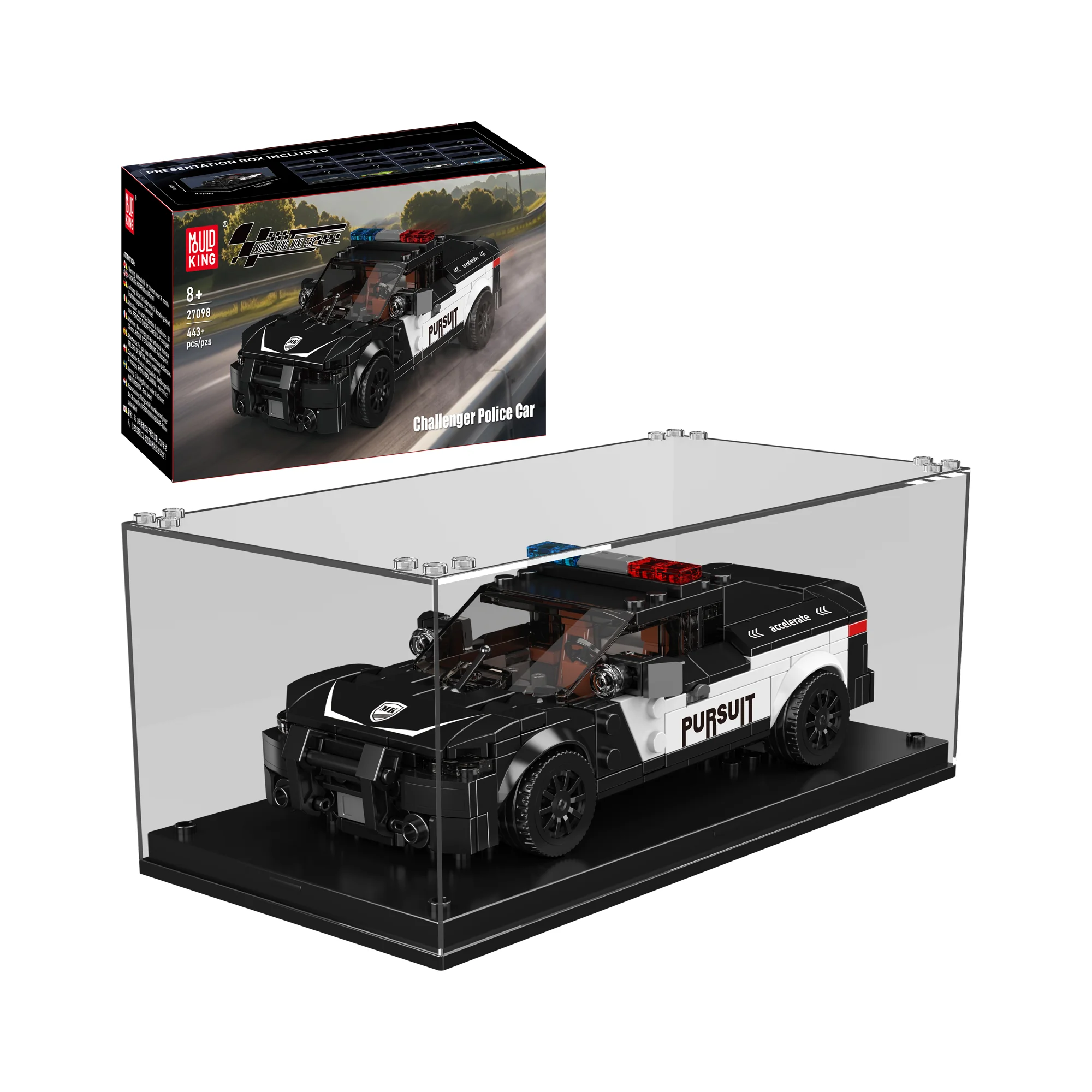 Mould King 27098 Challenger Police Car Building Set | 443 Pcs