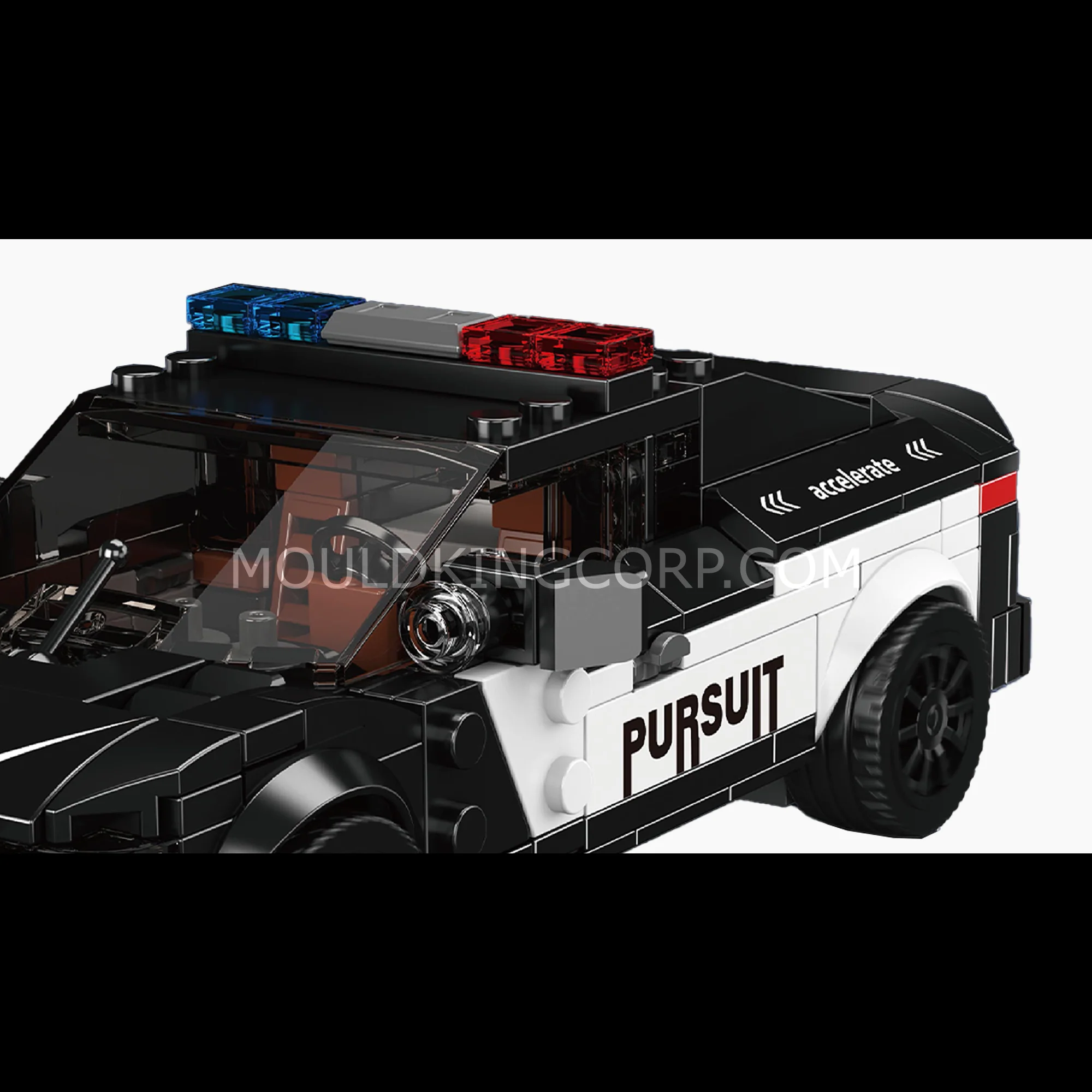Mould King 27098 Challenger Police Car Building Set | 443 Pcs - Image 3