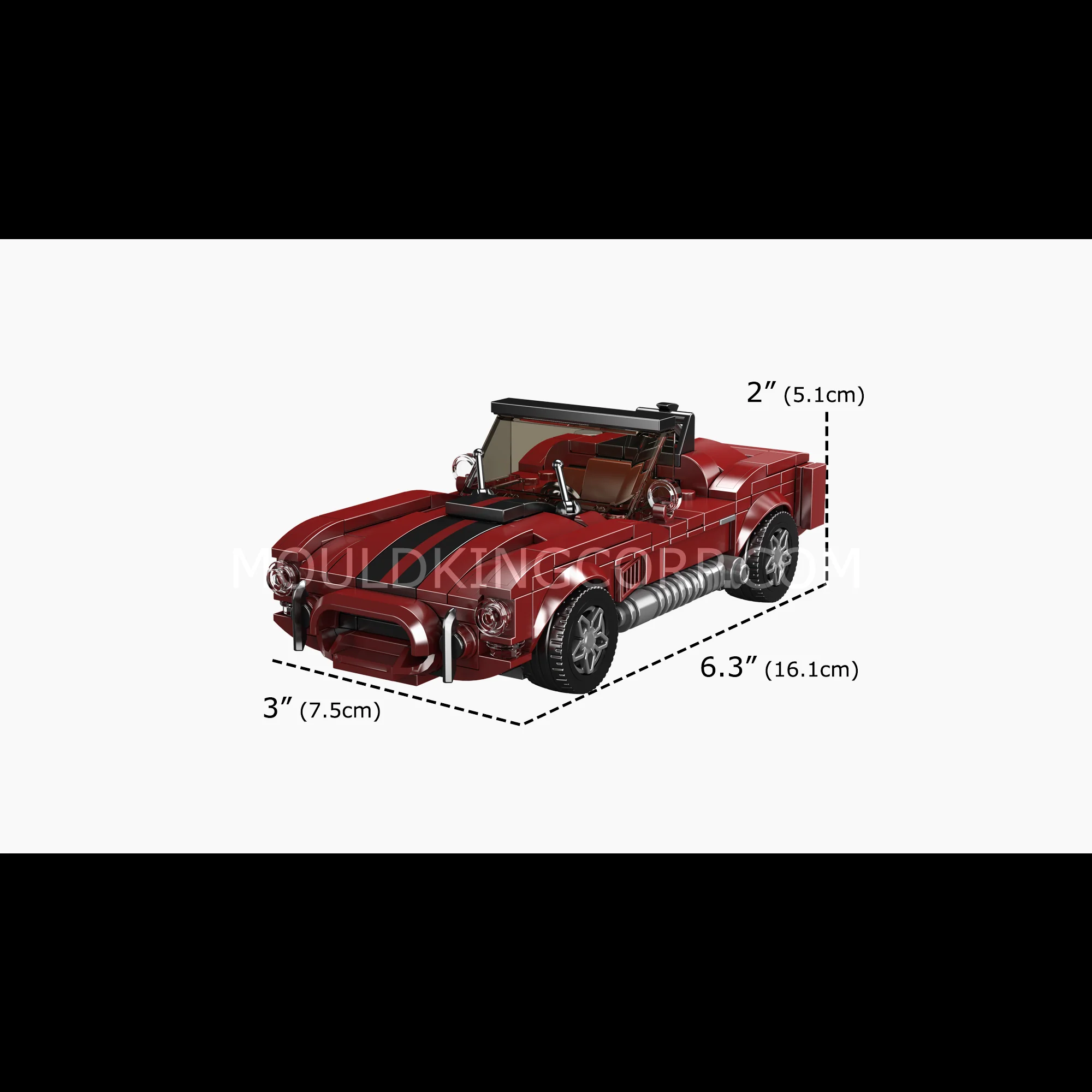 Mould King 27111 Shelby Cobra 427 Roadster Building Set | 395 Pcs - Image 6