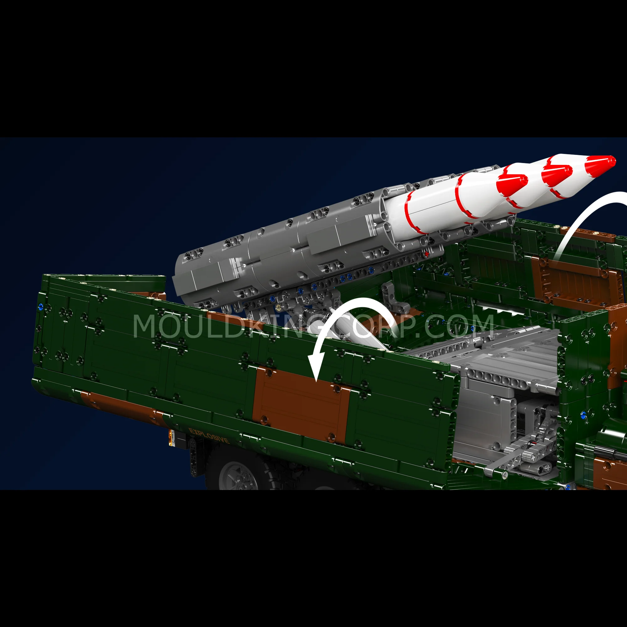 Mould King 20044/20045 8x4 RC Missile Truck Military Building Set | 3,594 Pcs - Image 10