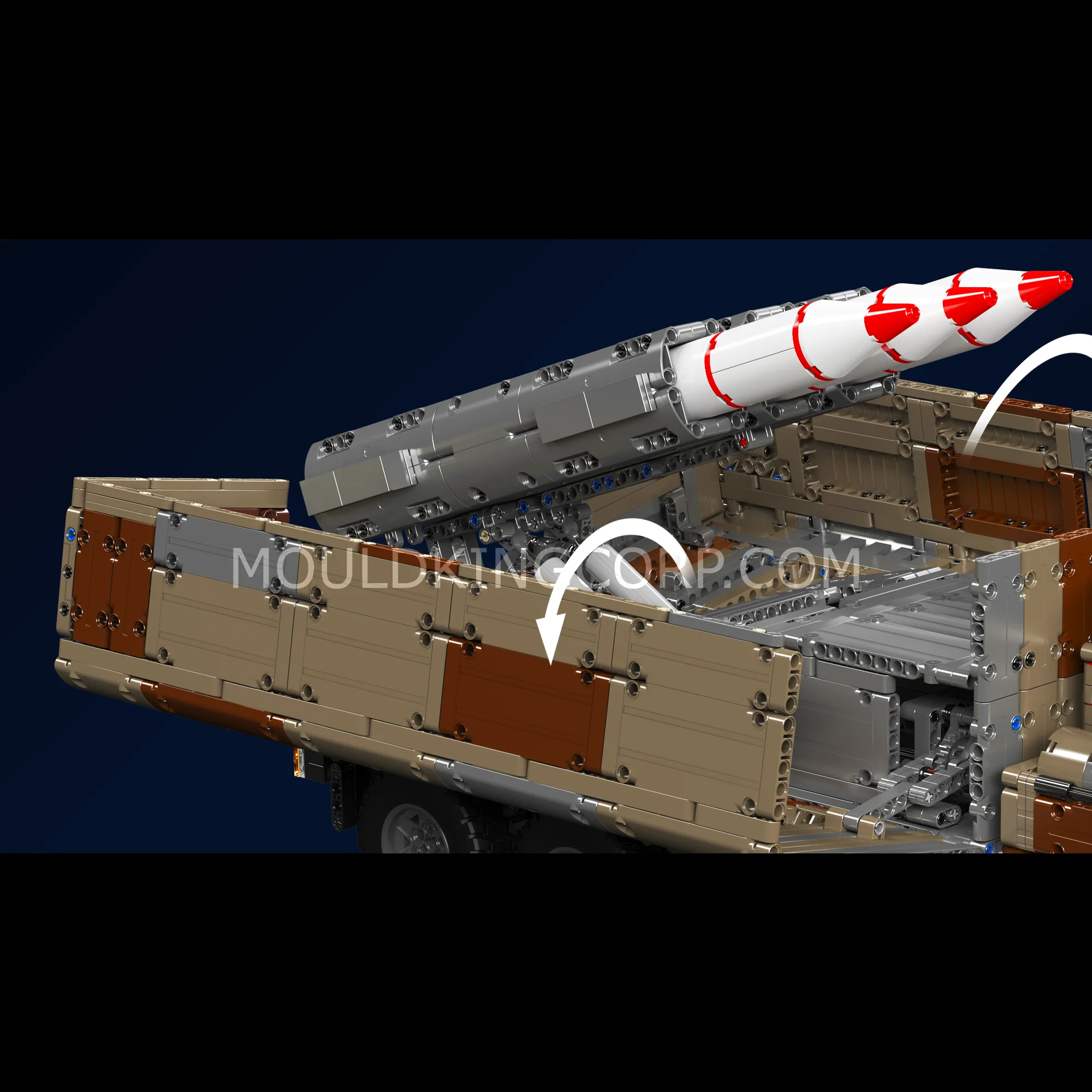 Mould King 20044/20045 8x4 RC Missile Truck Military Building Set | 3,594 Pcs - Image 4