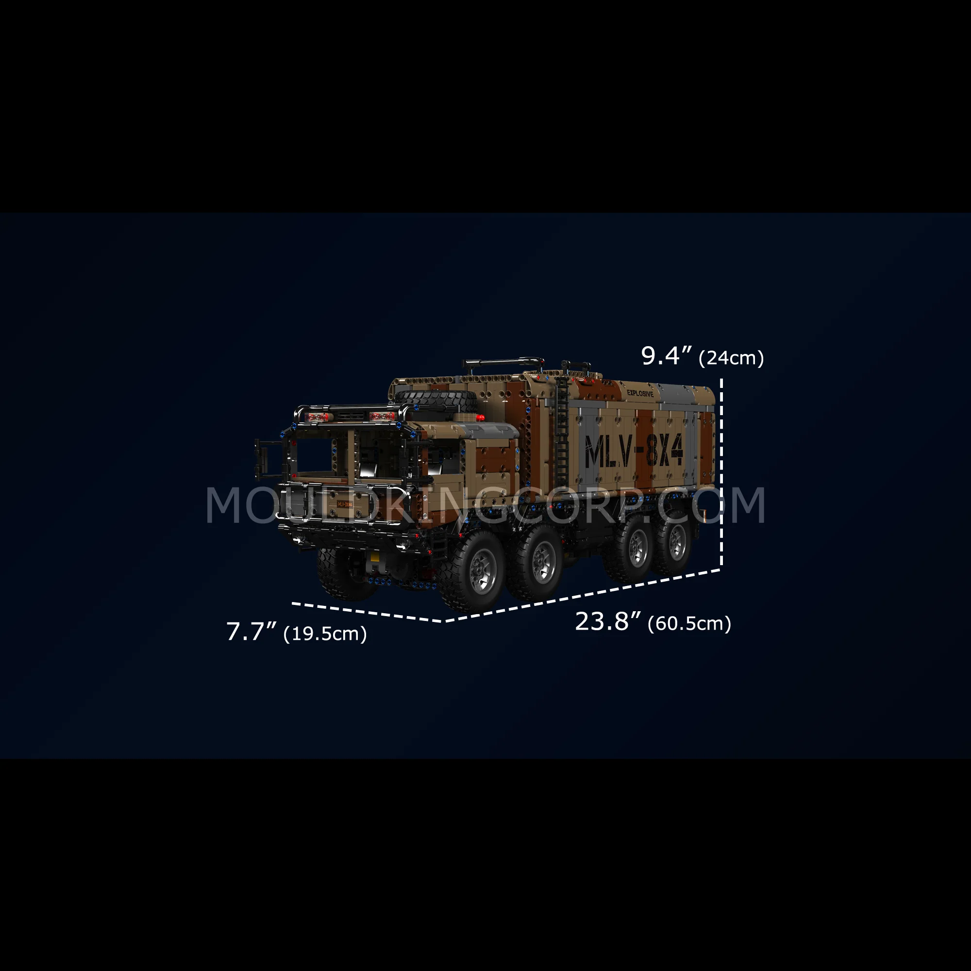 Mould King 20044/20045 8x4 RC Missile Truck Military Building Set | 3,594 Pcs - Image 6