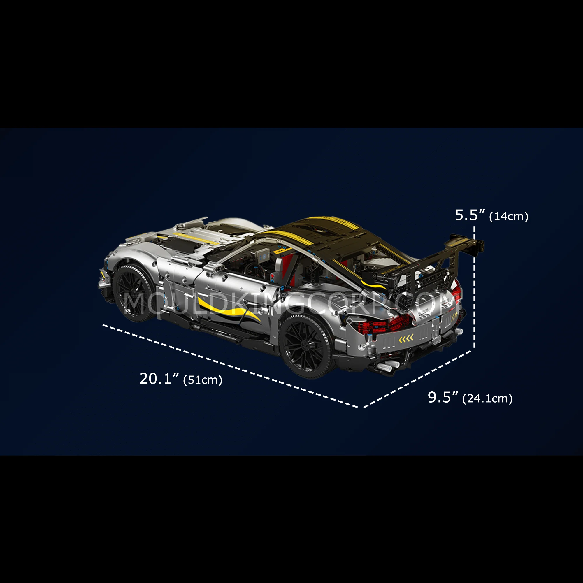 Mould King 13126 AMG GT Remote Controlled Sports Car | 2,872 PCS - Image 6