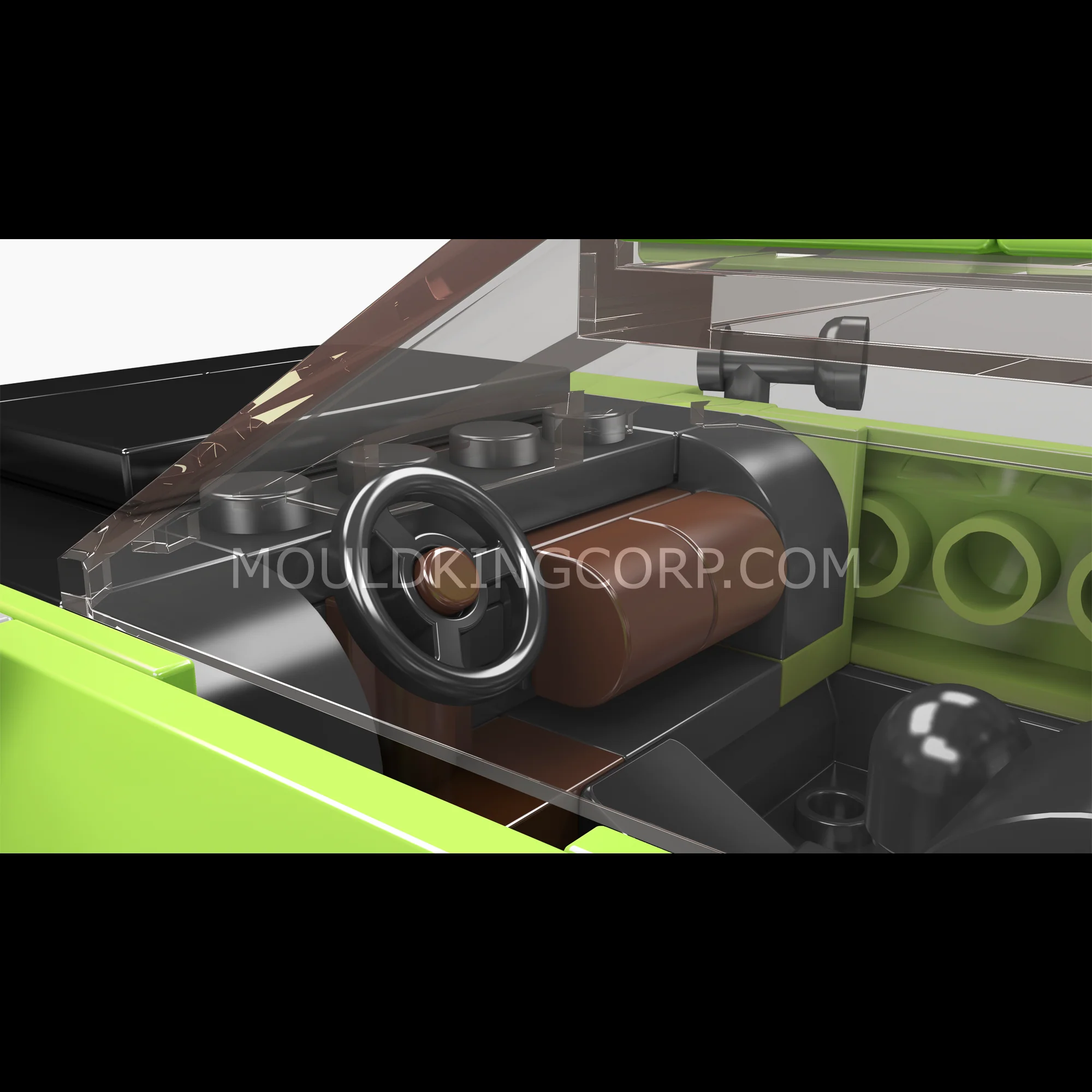 Mould King 27033S Eclipse GS Green Model Car Building Set | 390 PCS - Image 2