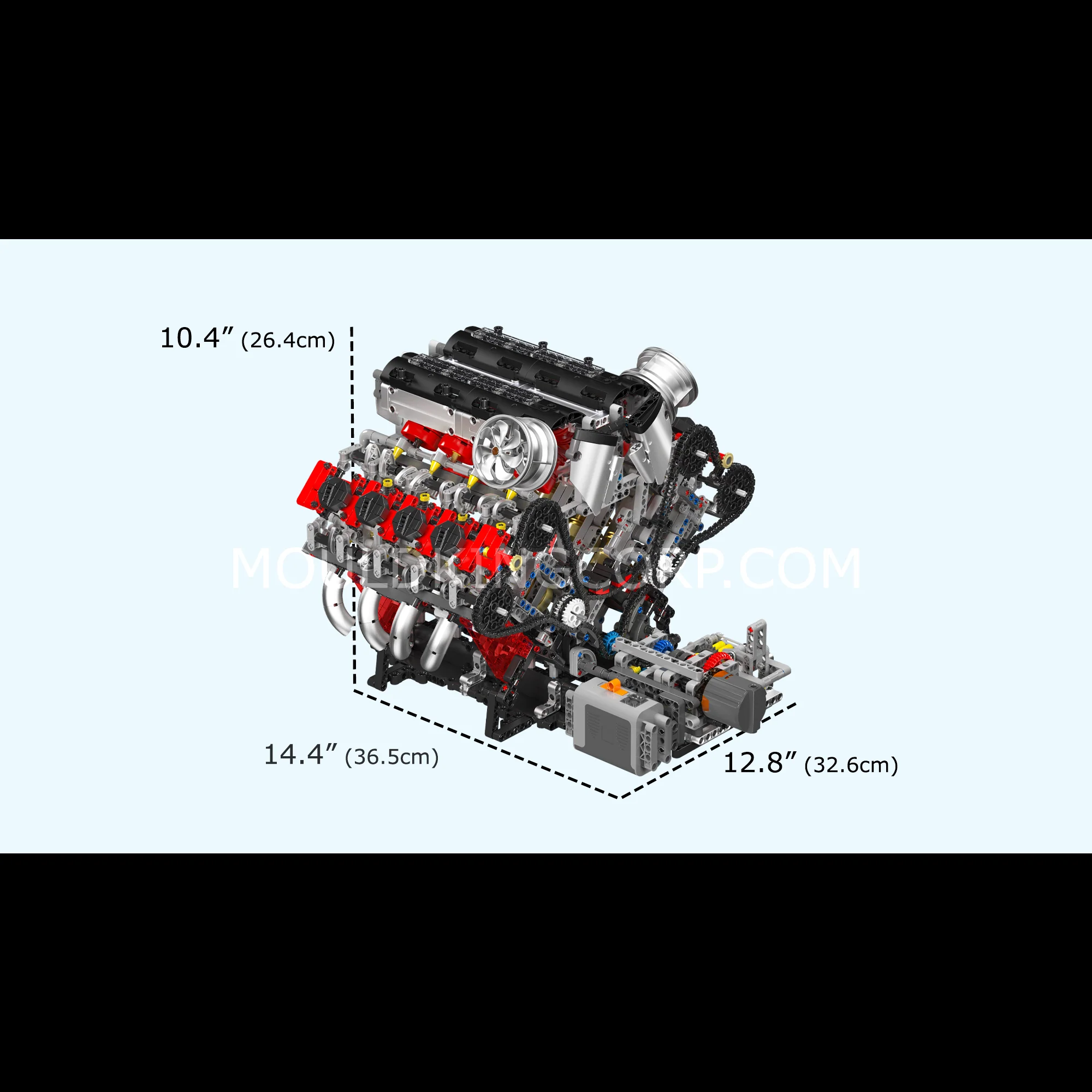 Mould King 10130 F488 Motorised V8 Engine Building Set | 2,718 Pcs - Image 6