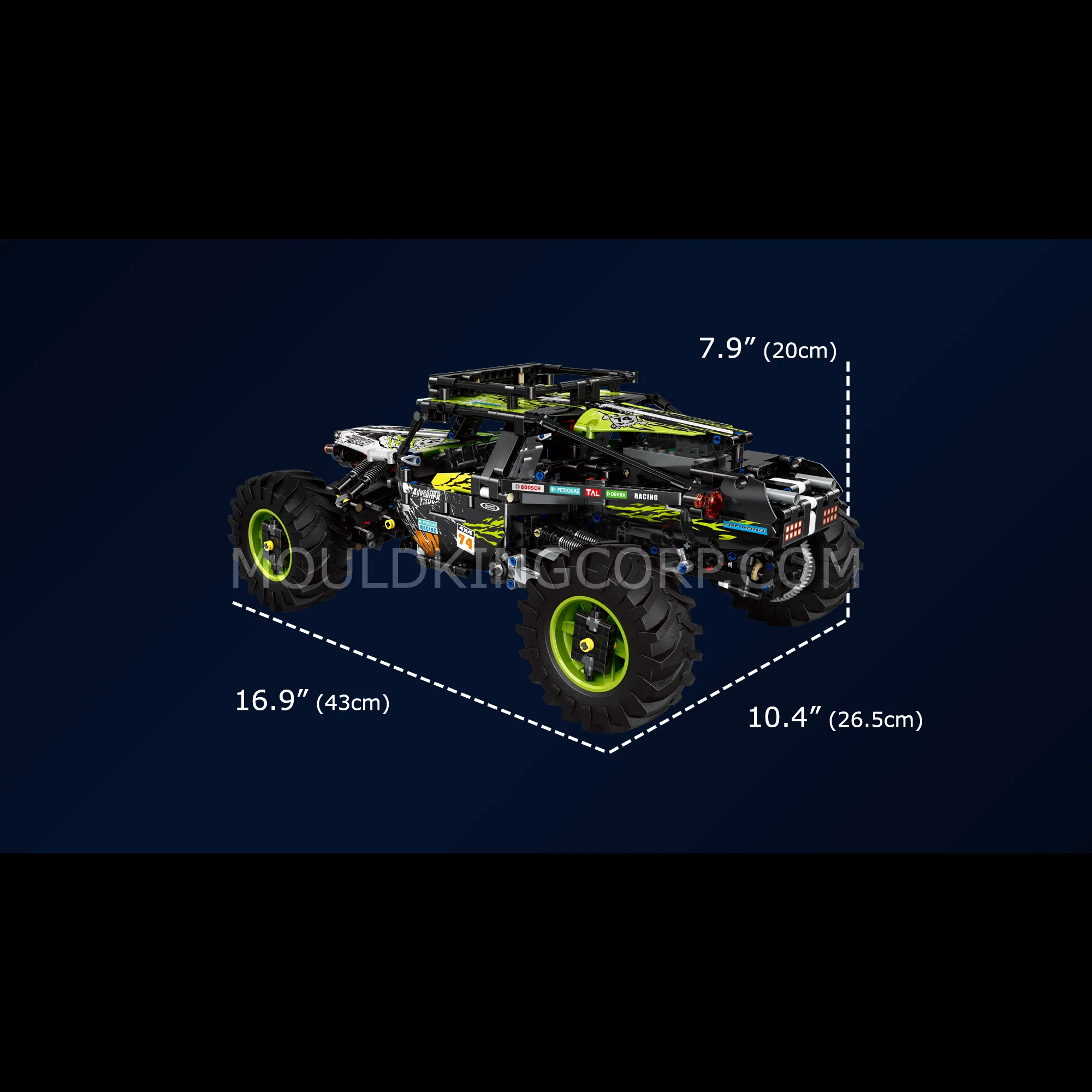 Mould King 18002 Green Hound Remote Controlled Buggy Building Kit | 1,890 PCS - Image 6