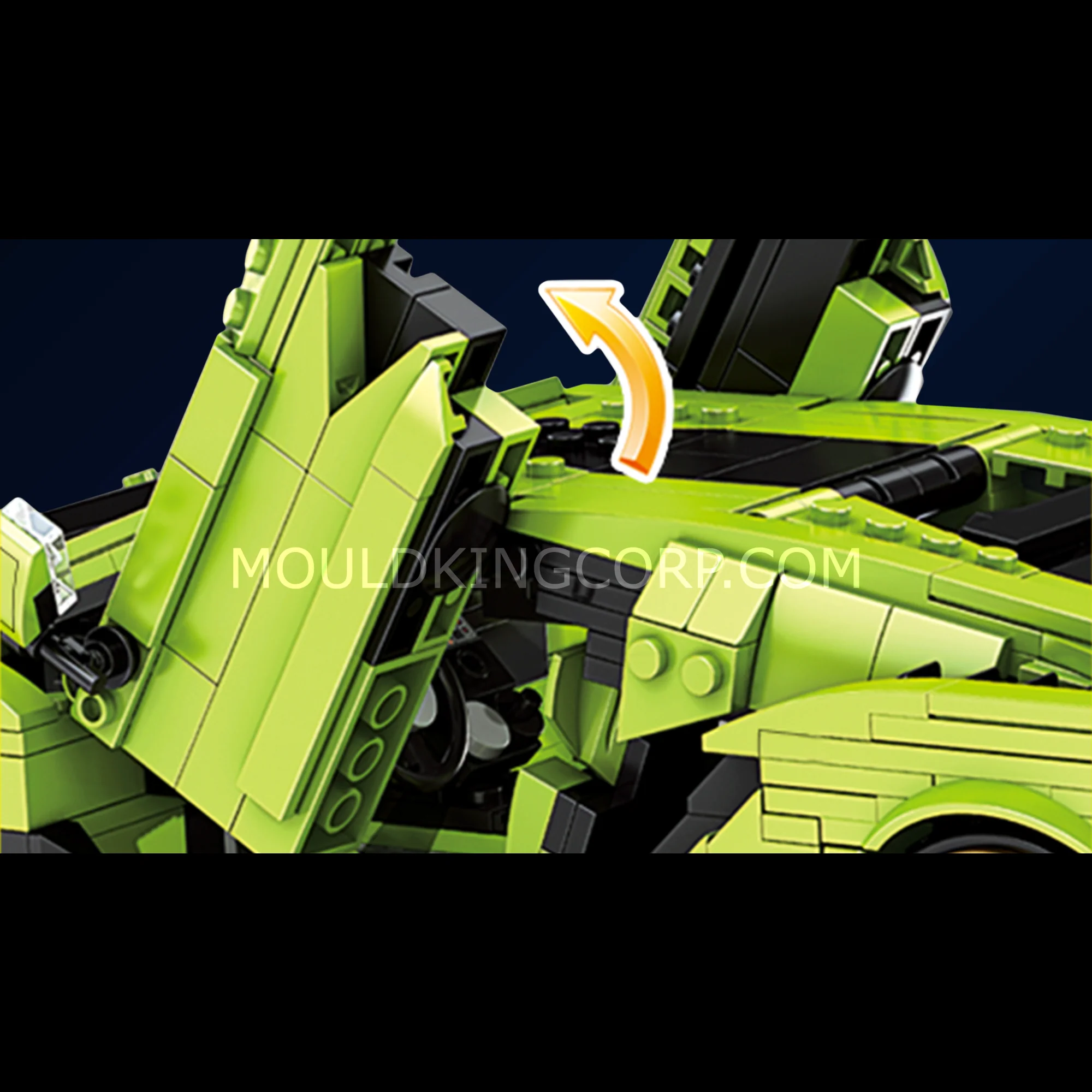 Mould King 10011 Italian Bull SAI Sports Car Model Building Set | 1,168 PCS - Image 4