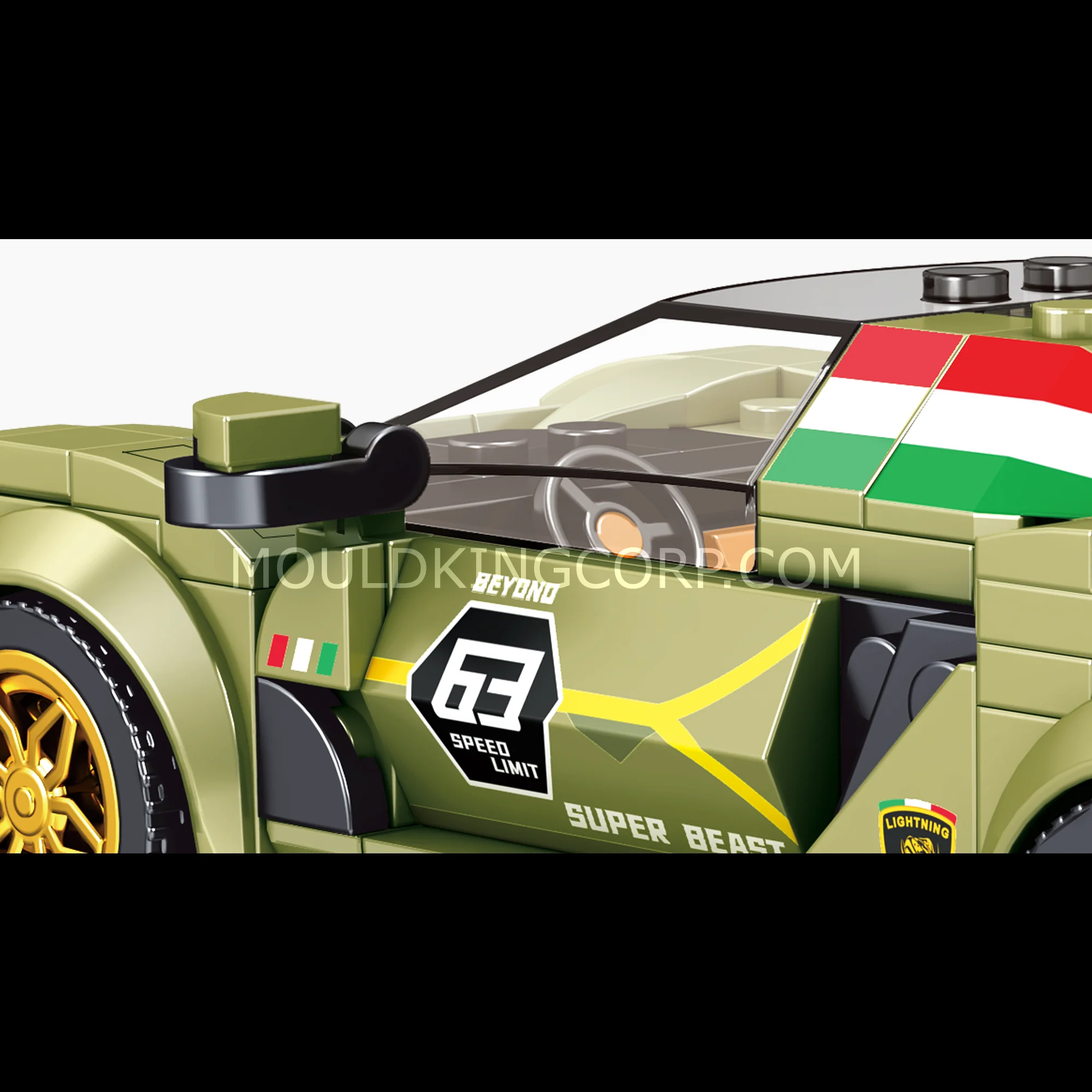 Mould King 27003 Italian Bull Sian Sports Car Model Buidling Set | 333 PCS - Image 2