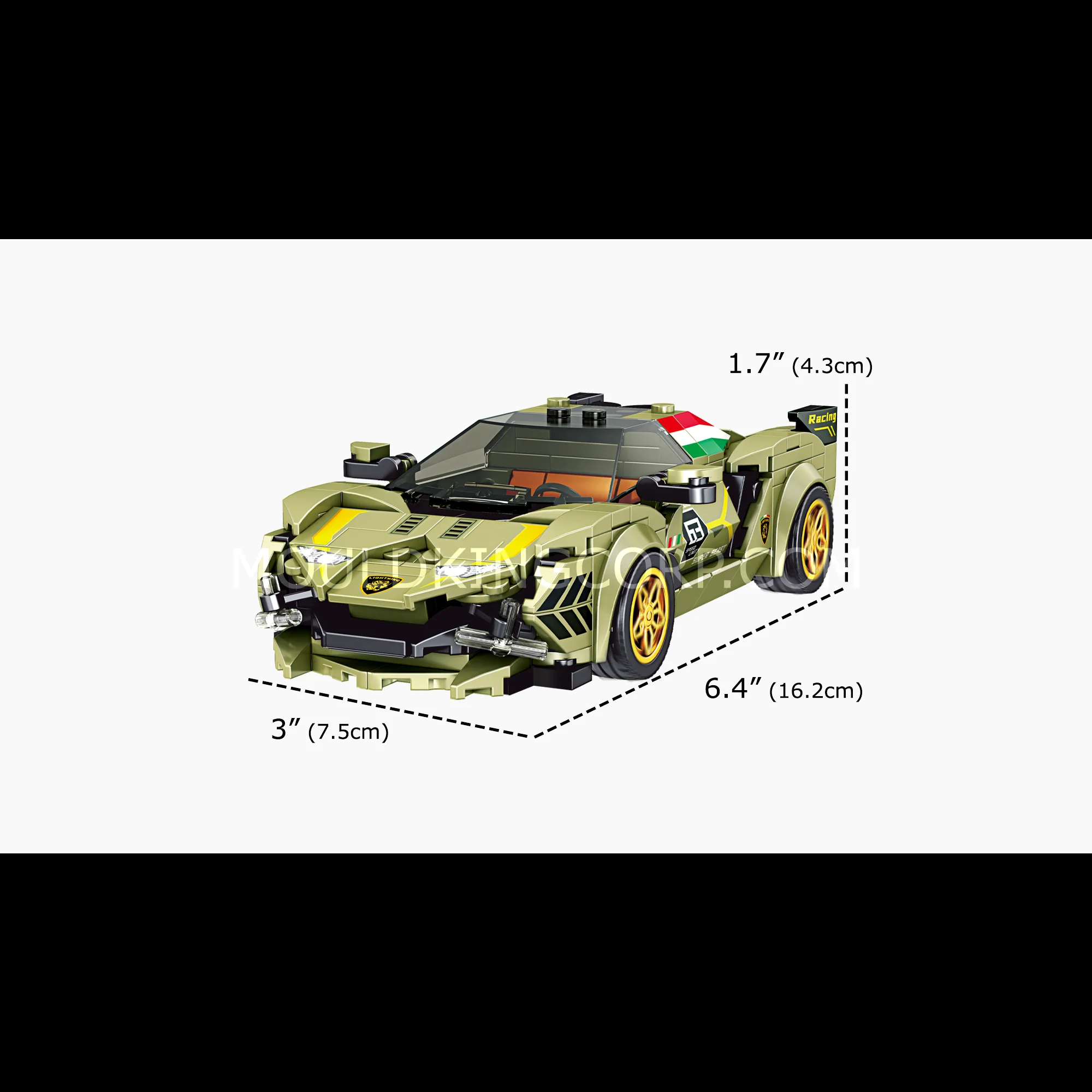 Mould King 27003 Italian Bull Sian Sports Car Model Buidling Set | 333 PCS - Image 6