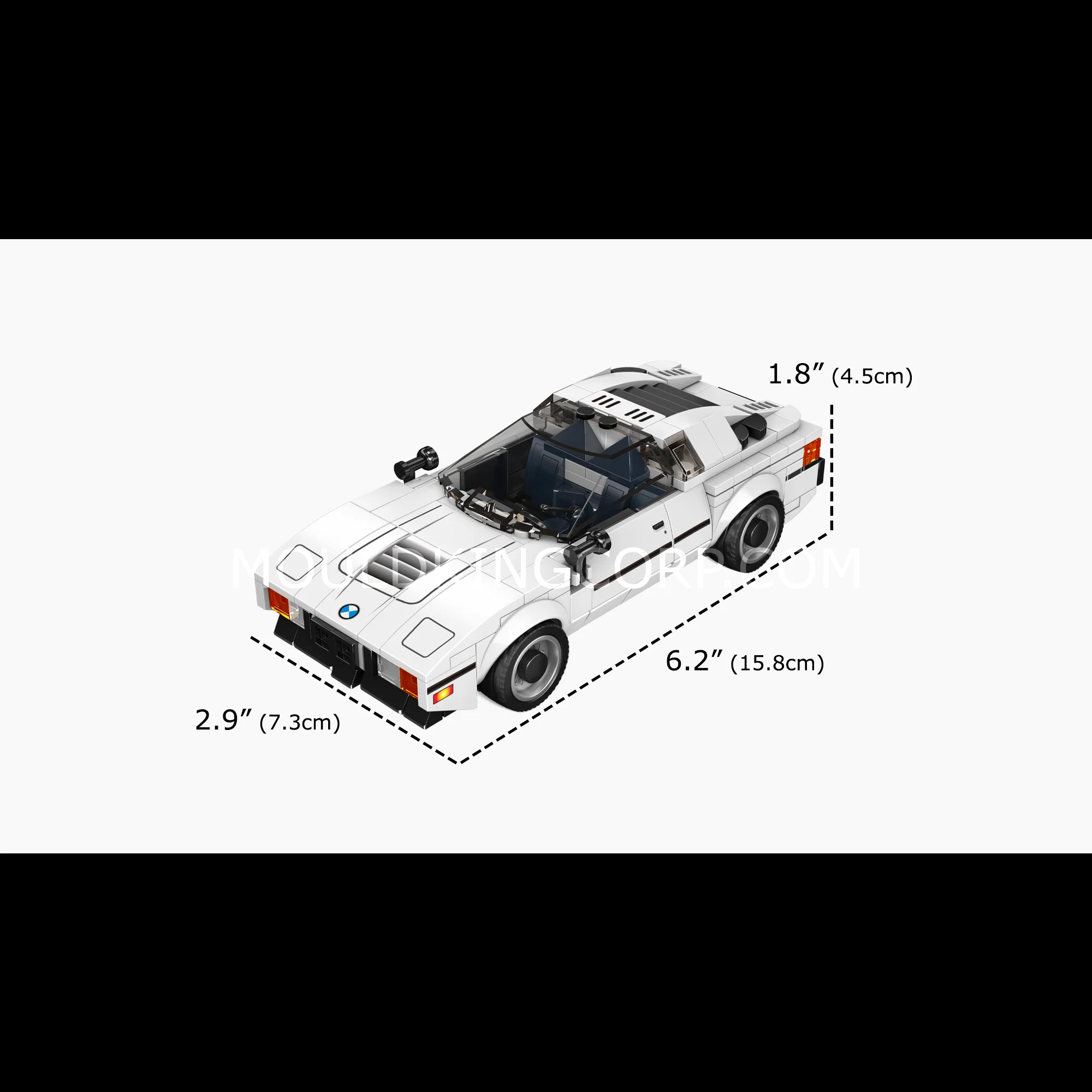 MOULD KING 27036 M1 Sports Car Model Building Set | 342 PCS - Image 6