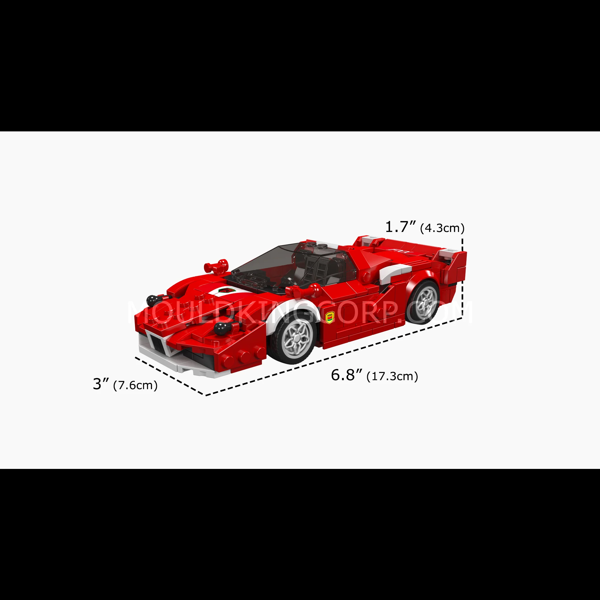 Mould King 27080 FXX Supercar Model Building Set | 433 Pieces - Image 6