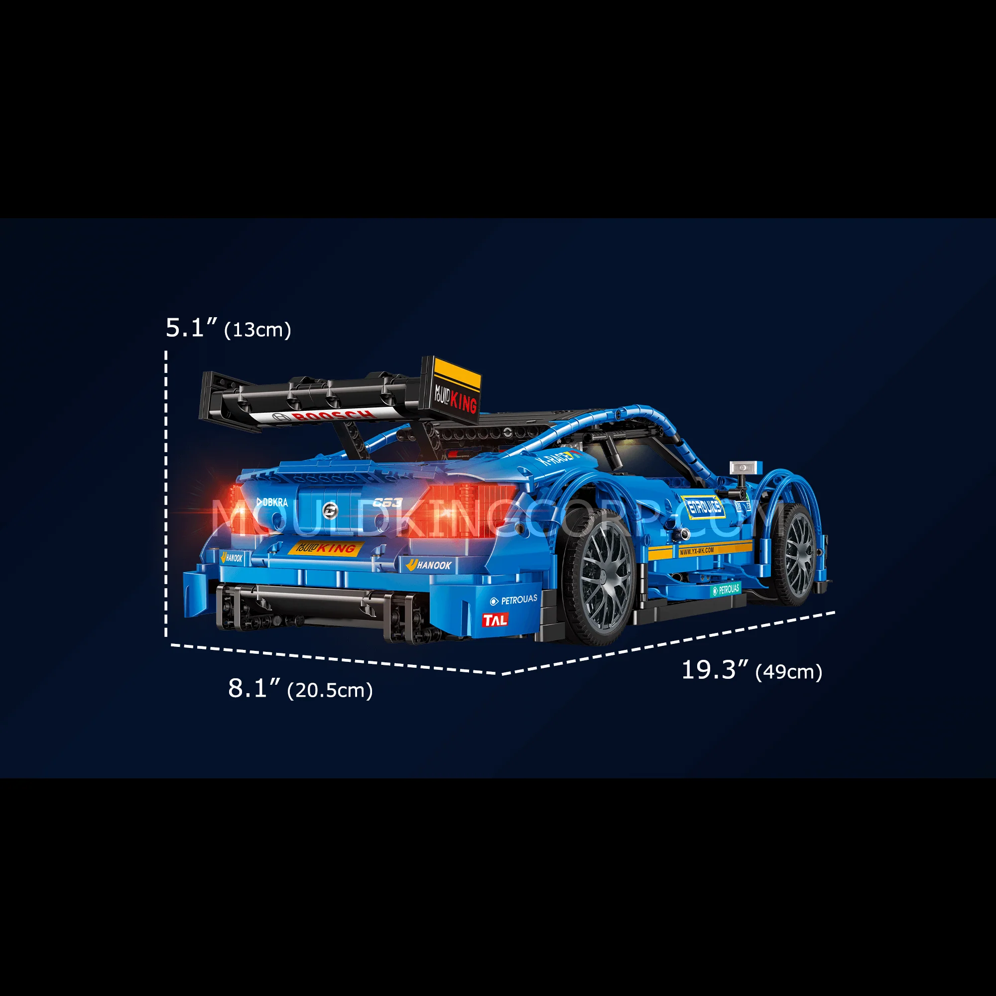 Mould King 13073 C63 DTM Racing Car Remote Controlled Model Building Set | 1,989 PCS - Image 6