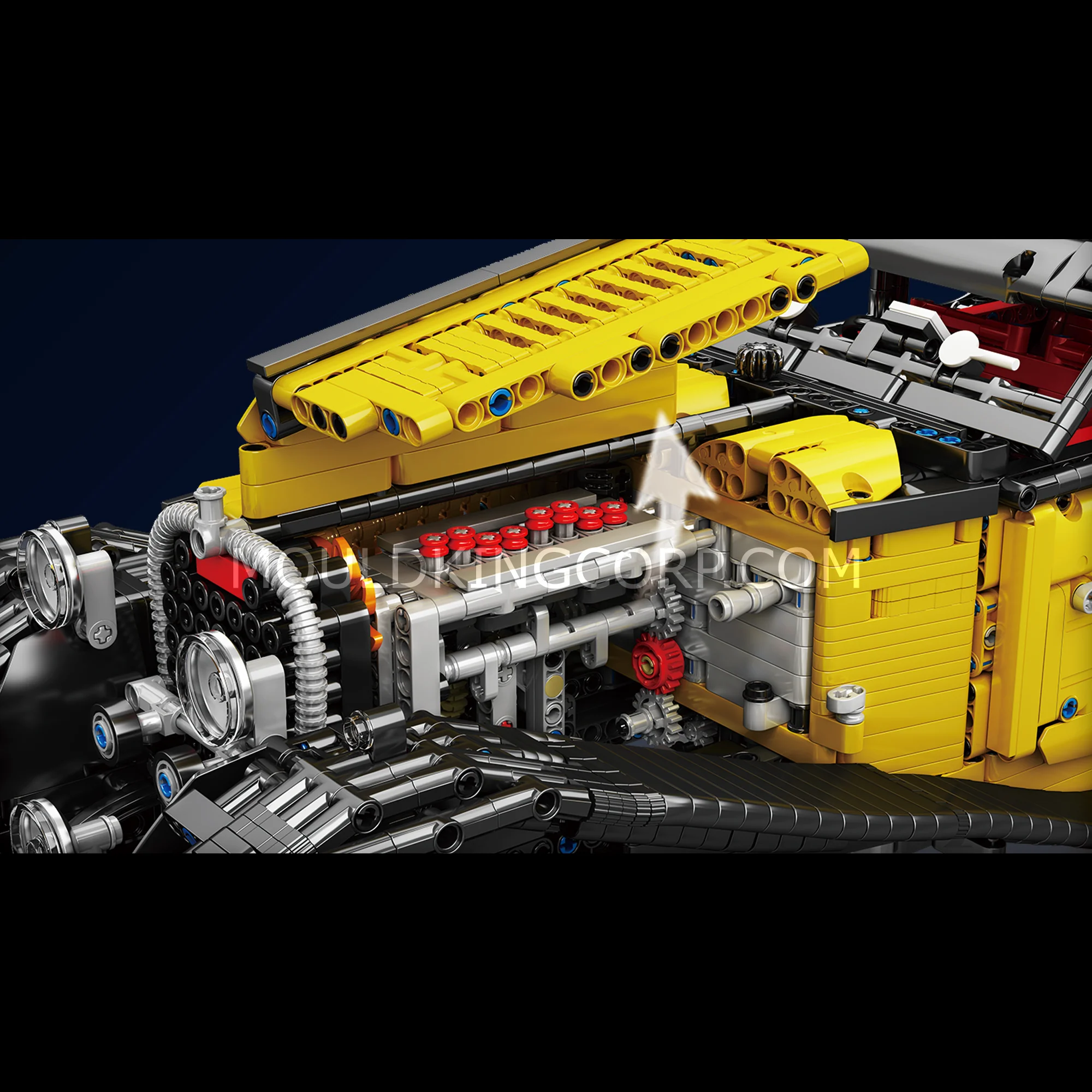 MOULD KING 13080 Vintage T50 Car Remote Controlled Building Set | 3,654 PCS - Image 5