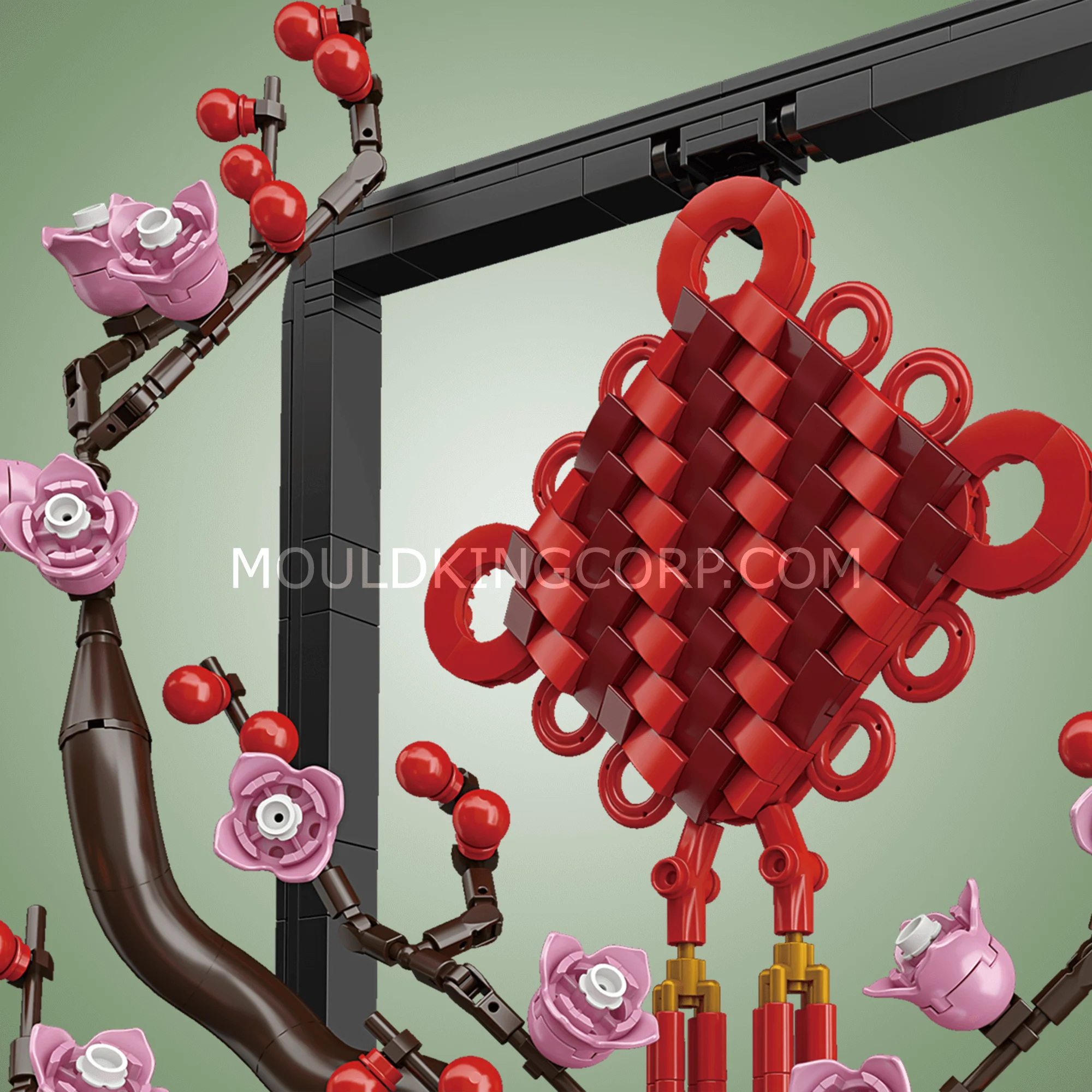 Mould King 10014 Chinese Knot Potted Plum Blossom Building Set | 1,078 PCS - Image 2