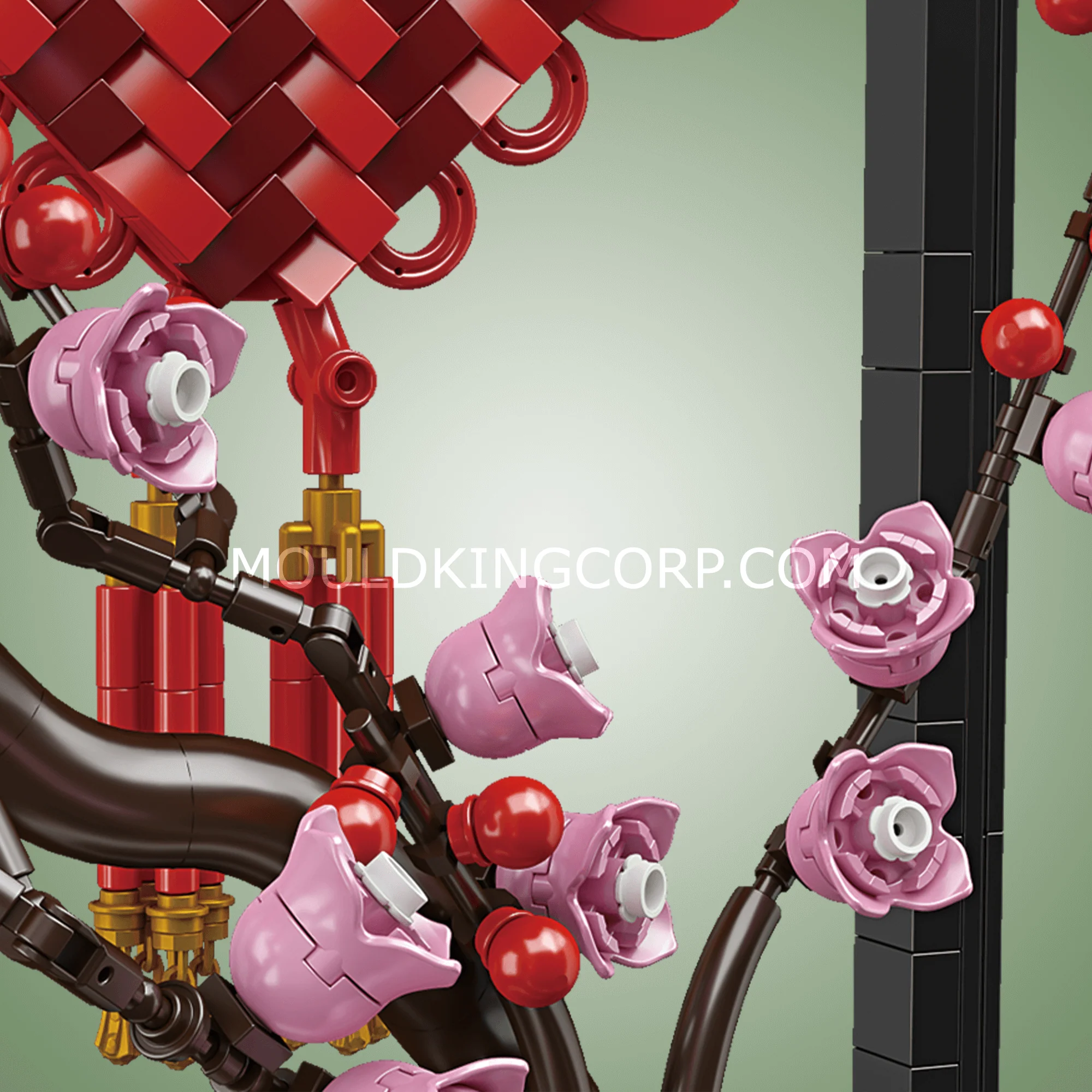 Mould King 10014 Chinese Knot Potted Plum Blossom Building Set | 1,078 PCS - Image 3
