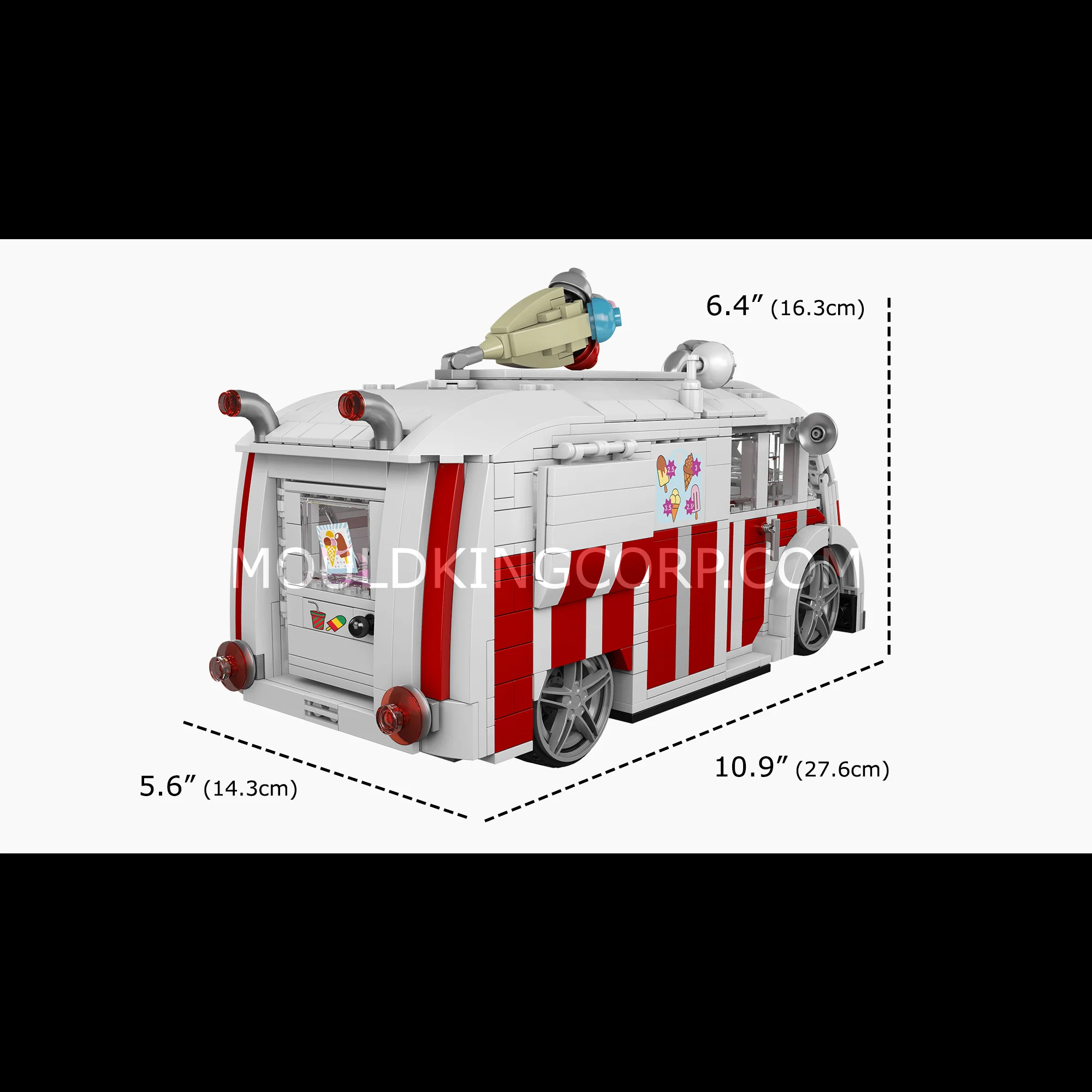 Mould King 10039 Ice Cream Truck Building Model Set | 1,078 PCS - Image 6