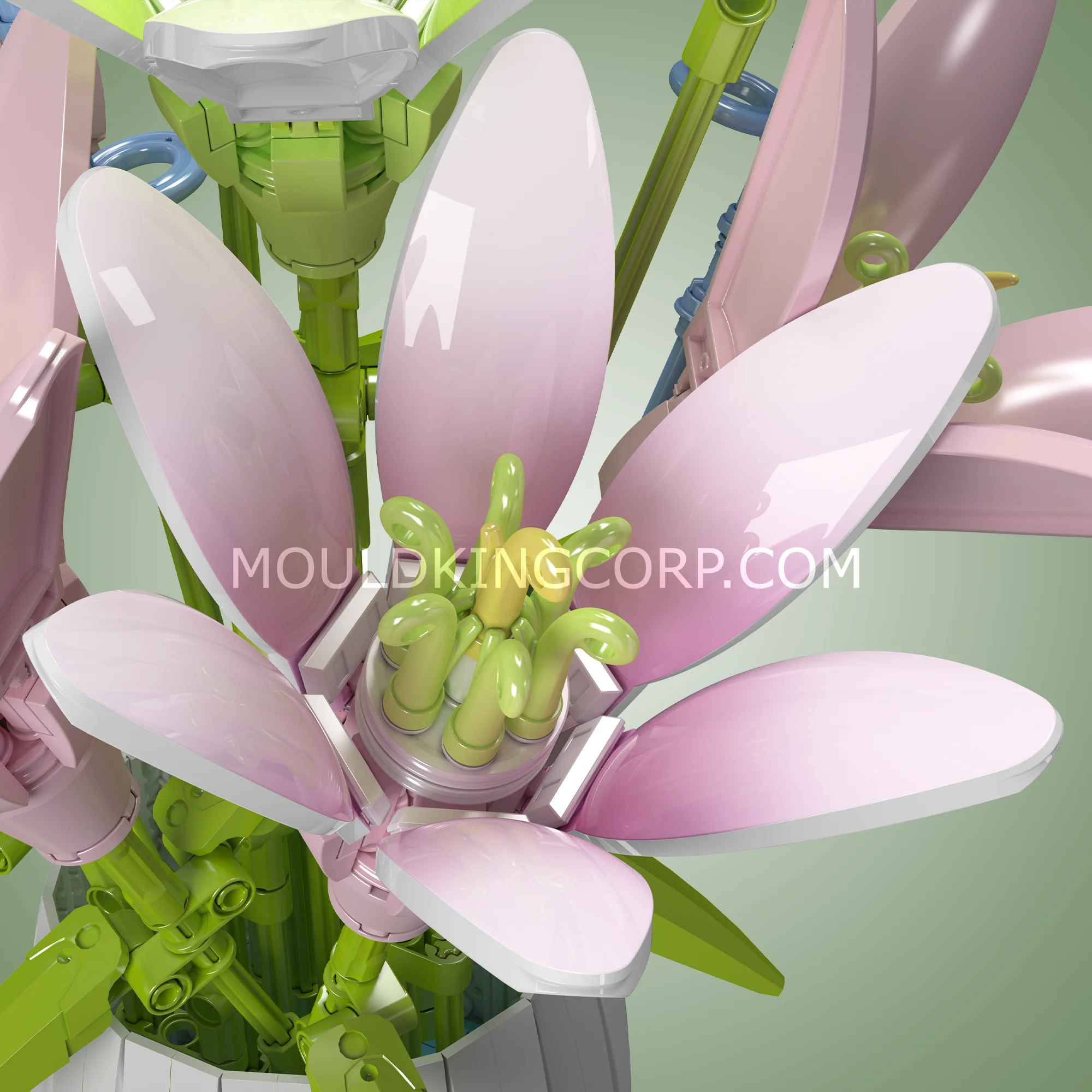 Mould King 10057 Lily Flowers Bouquet Building Set | 1,006 PCS - Image 3