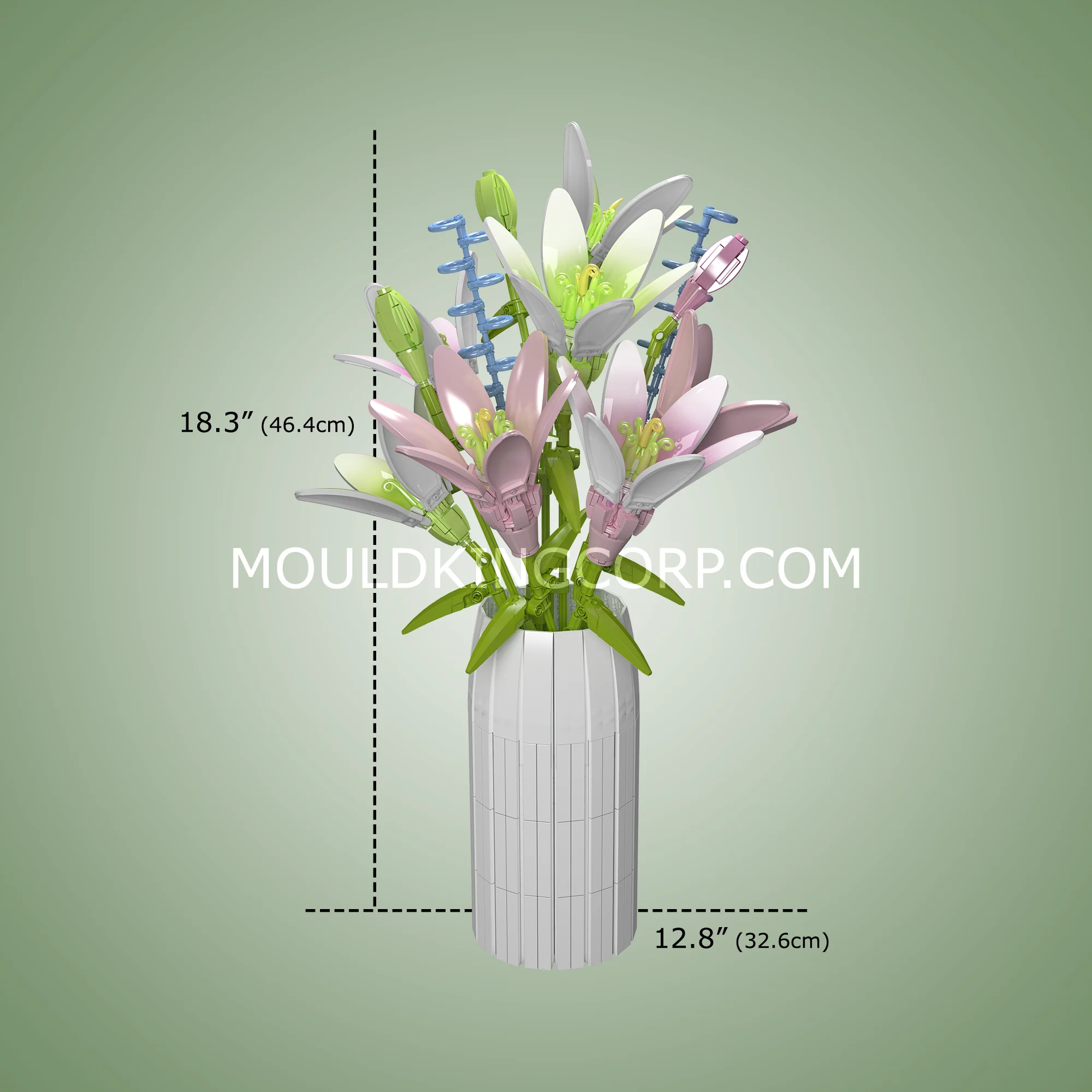 Mould King 10057 Lily Flowers Bouquet Building Set | 1,006 PCS - Image 5