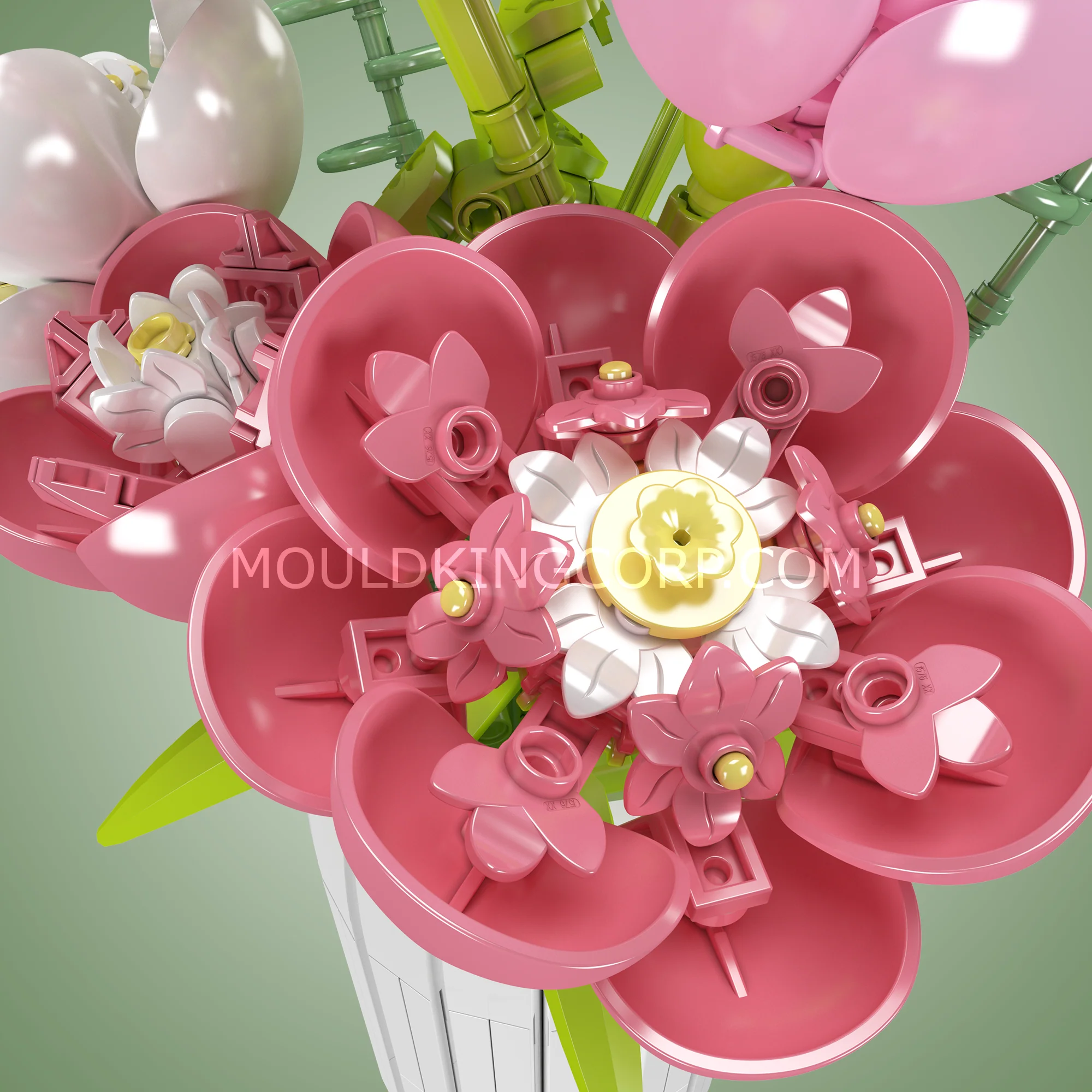 Mould King 10059 Peony Flowers Bouquet Building Set | 866 PCS - Image 3