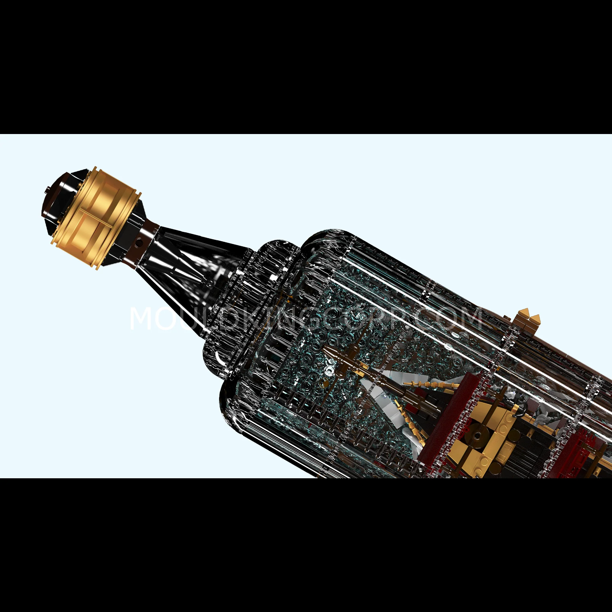 Mould King 10066 Queen Revenger Ship-In-a-Bottle Building Set | 2,488 PCS - Image 3