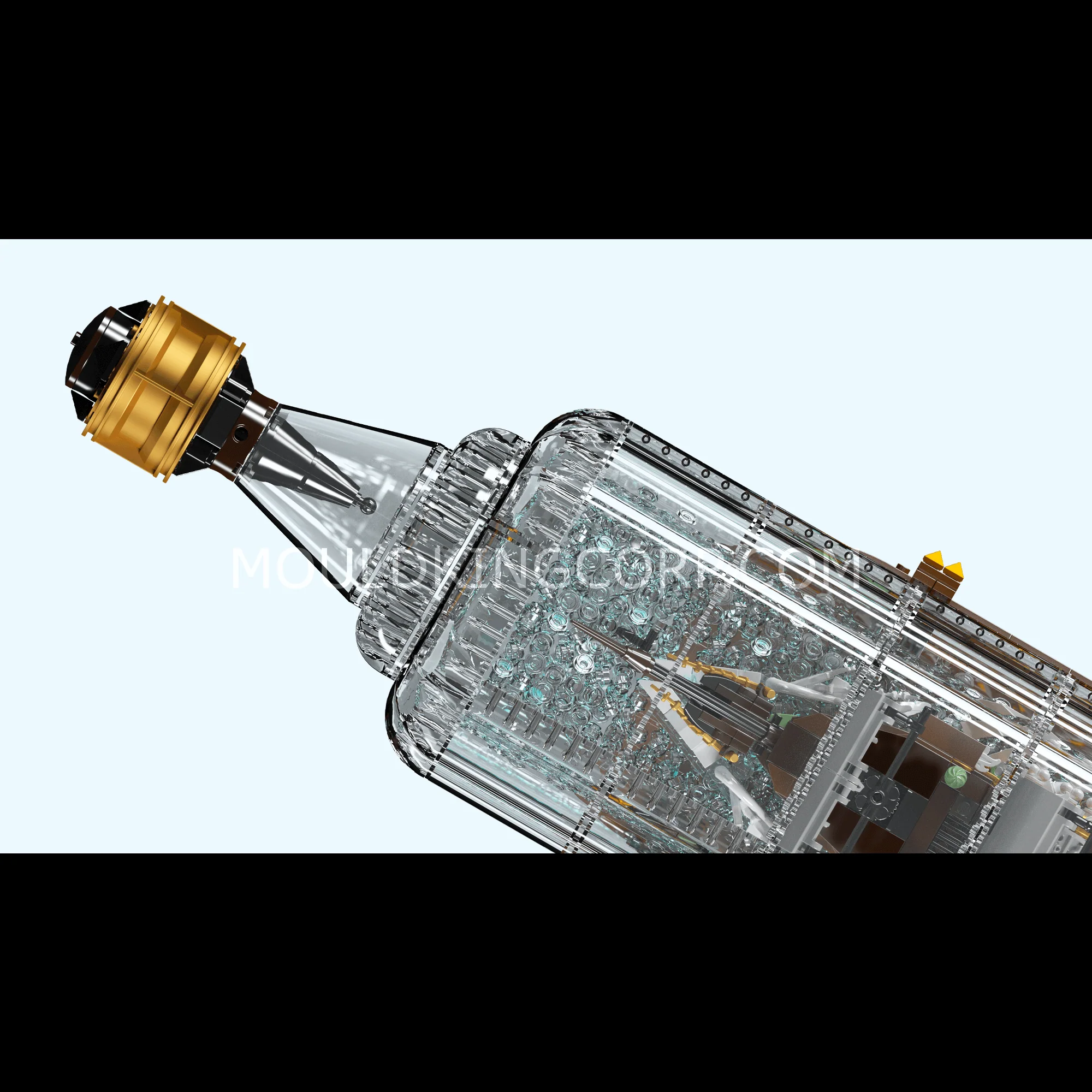Mould King 10067 Flying Dutchman Ship-In-a-Bottle Building Set | 2,499 PCS - Image 3
