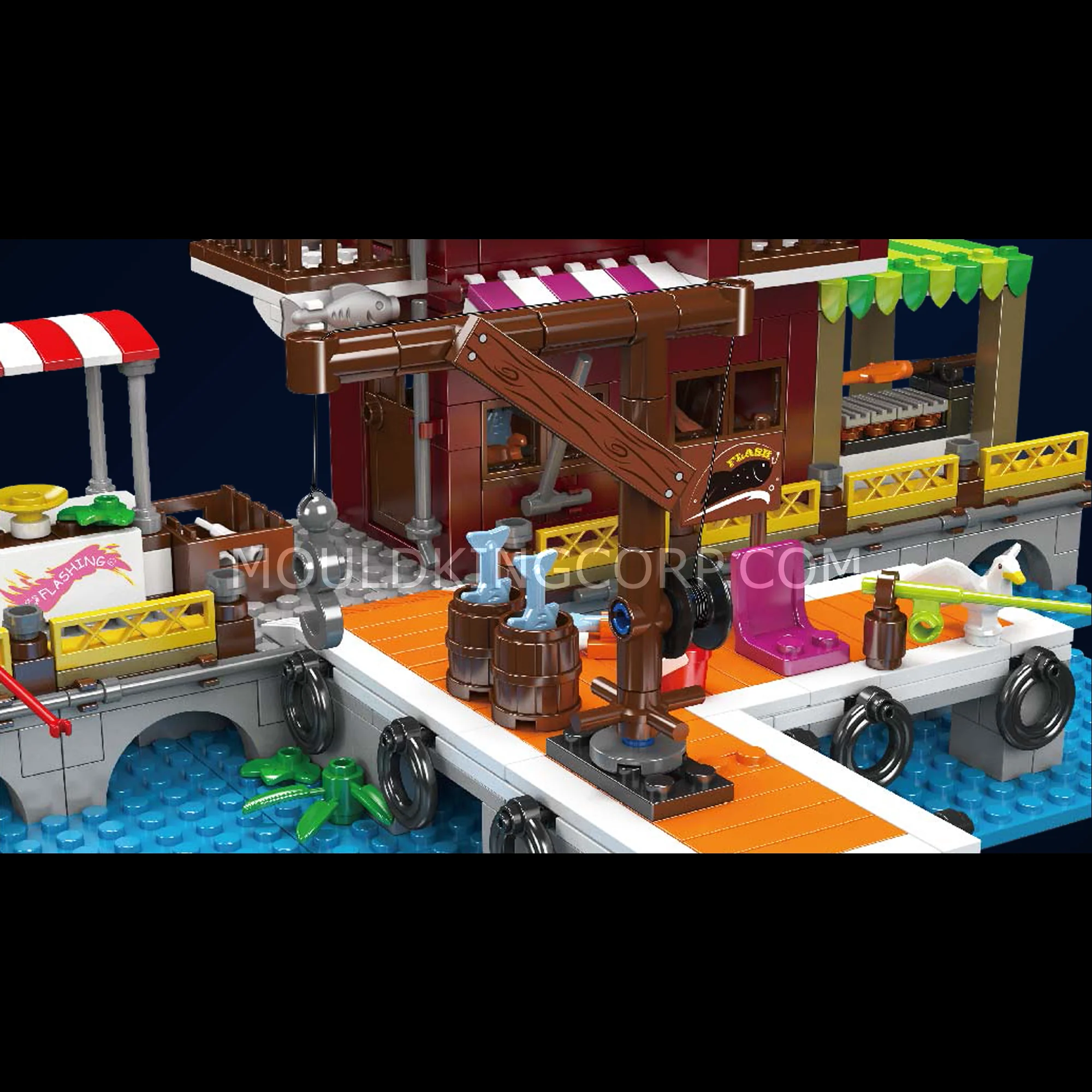 Mould King 10110 Fishing Dock Building Set | 800 Pcs - Image 4
