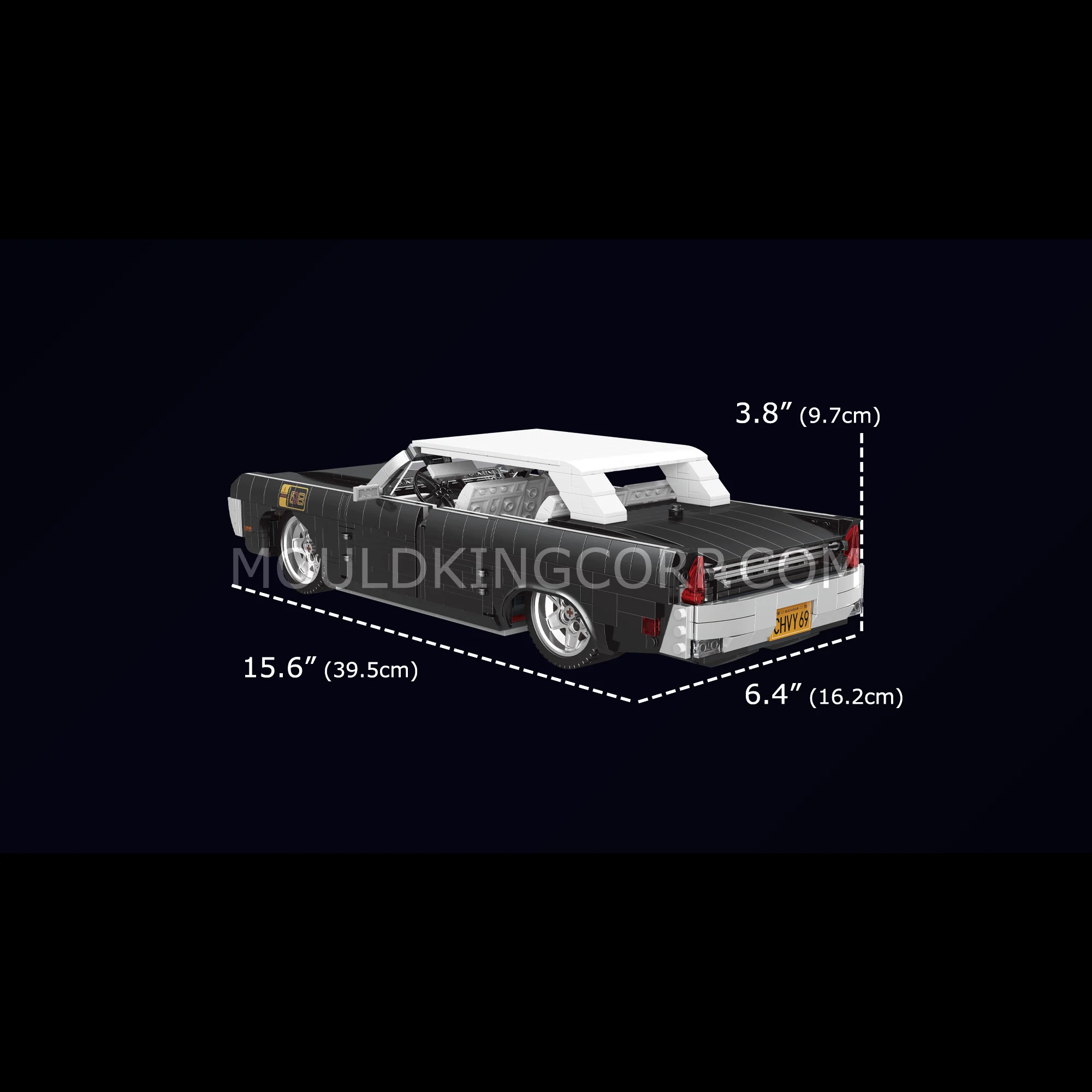 Mould King 10118 Lincoln Continental Car Model Building Set | 1,903 Pcs - Image 6