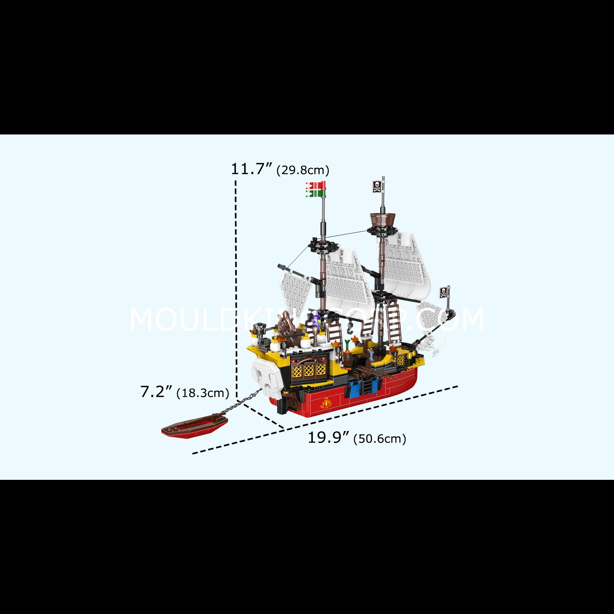Mould King 10137 Redbeard’s Revenge Ship Model Building Set | 928 Pcs - Image 6