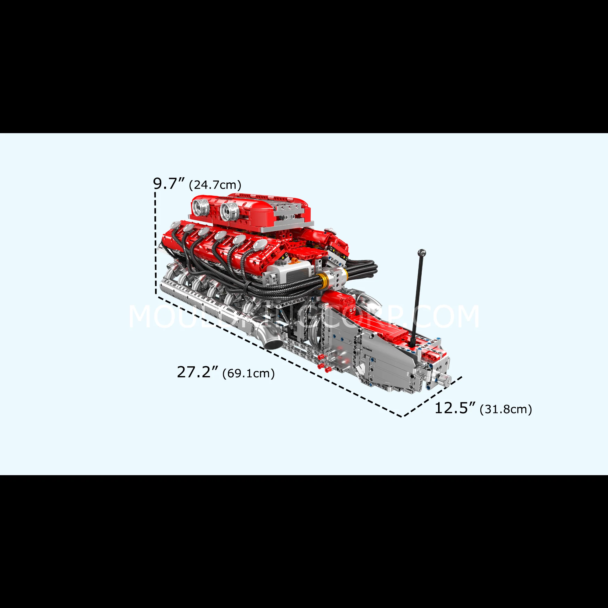 Mould King 10169 Italian Supercar V12 Engine Building Set | 3,472 Pcs - Image 6