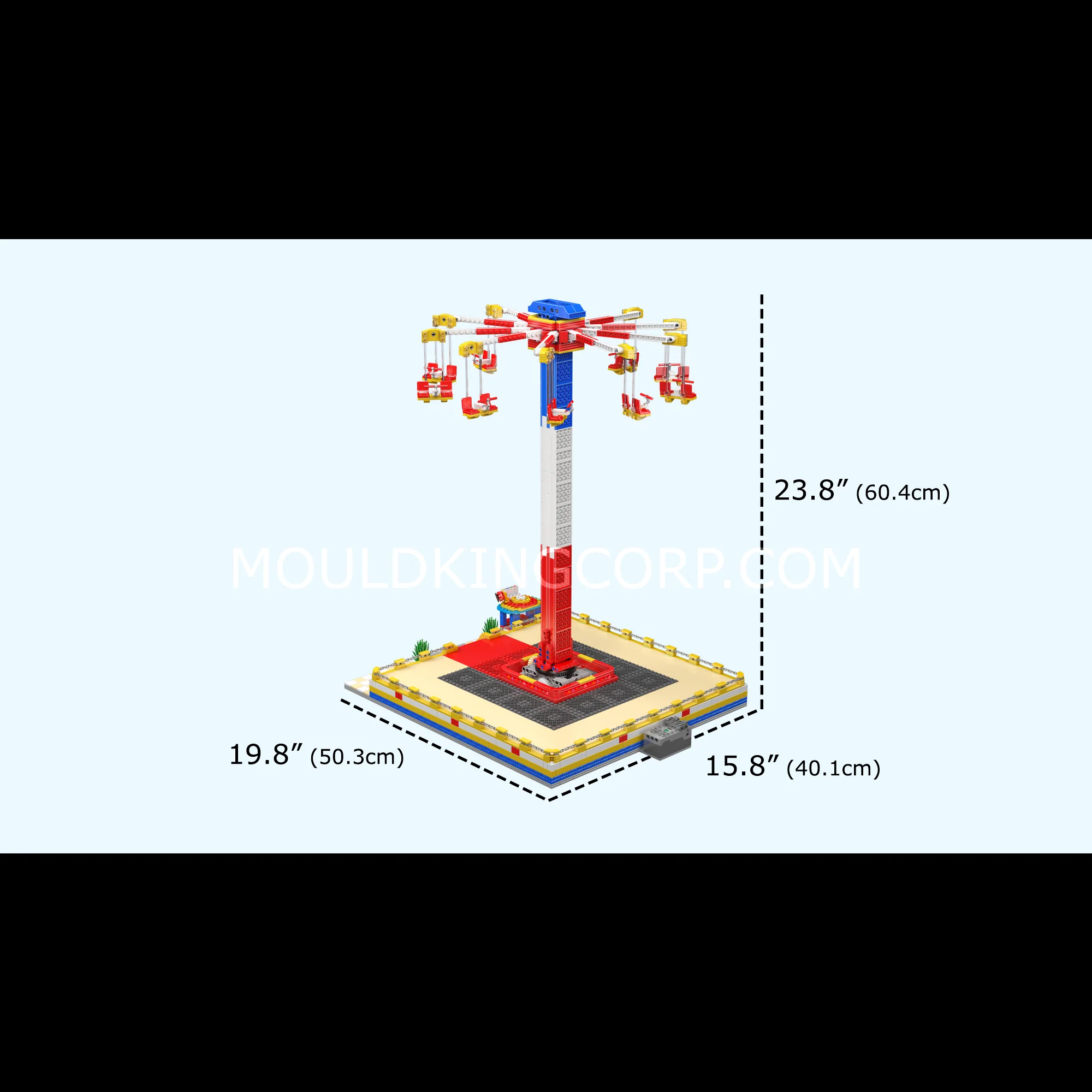 Mould King 11016 Electric Flying Chair Ride Building Set | 1,581 Pcs - Image 6