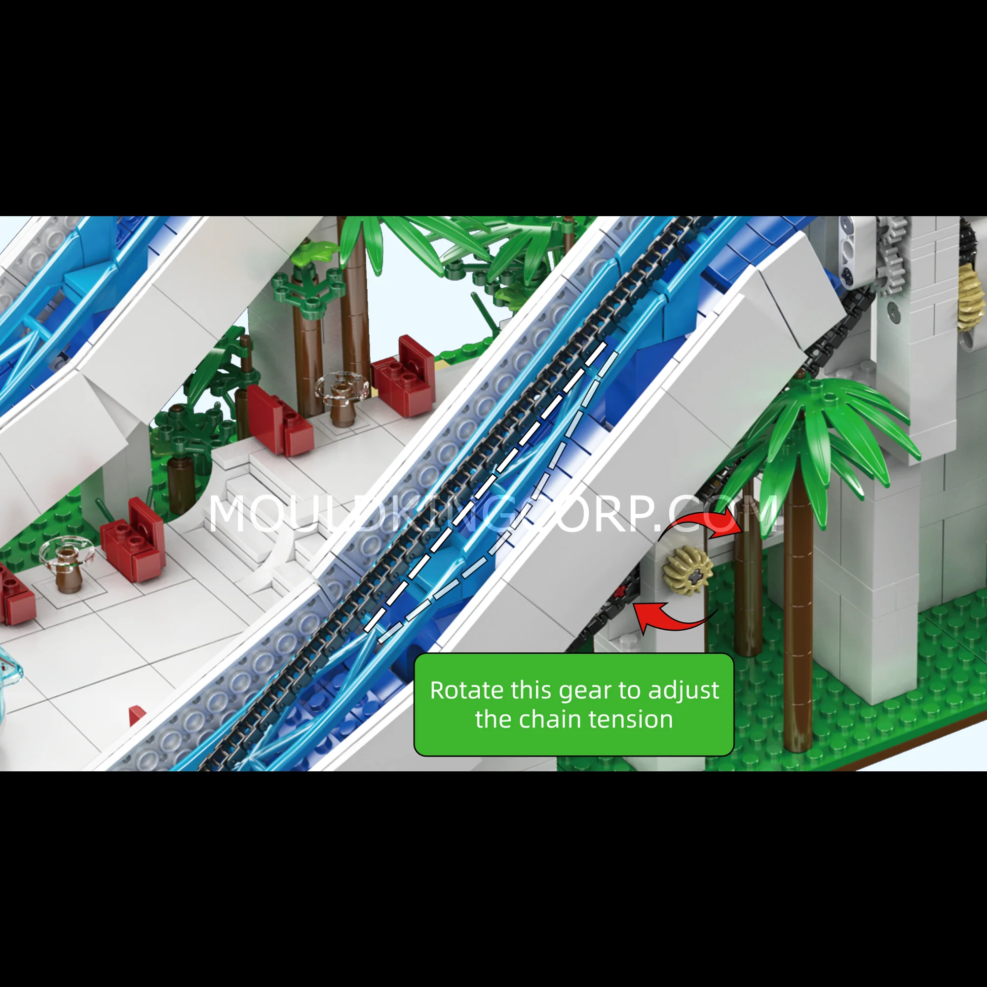 Mould King 11021 Electric Water Slide Building Blocks Set | 2,088 Pcs - Image 3
