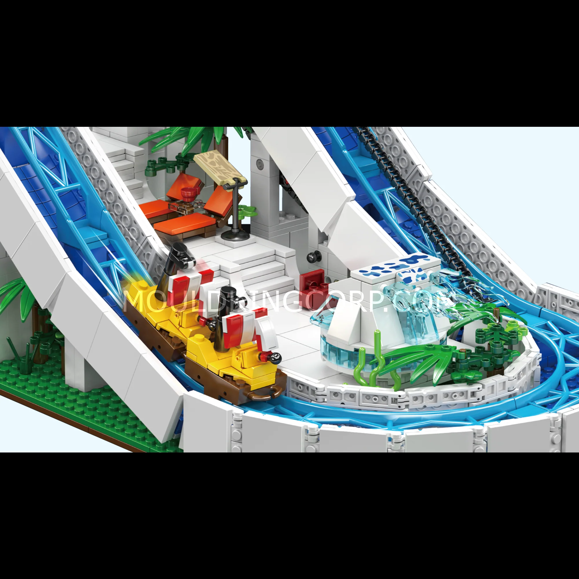 Mould King 11021 Electric Water Slide Building Blocks Set | 2,088 Pcs - Image 4