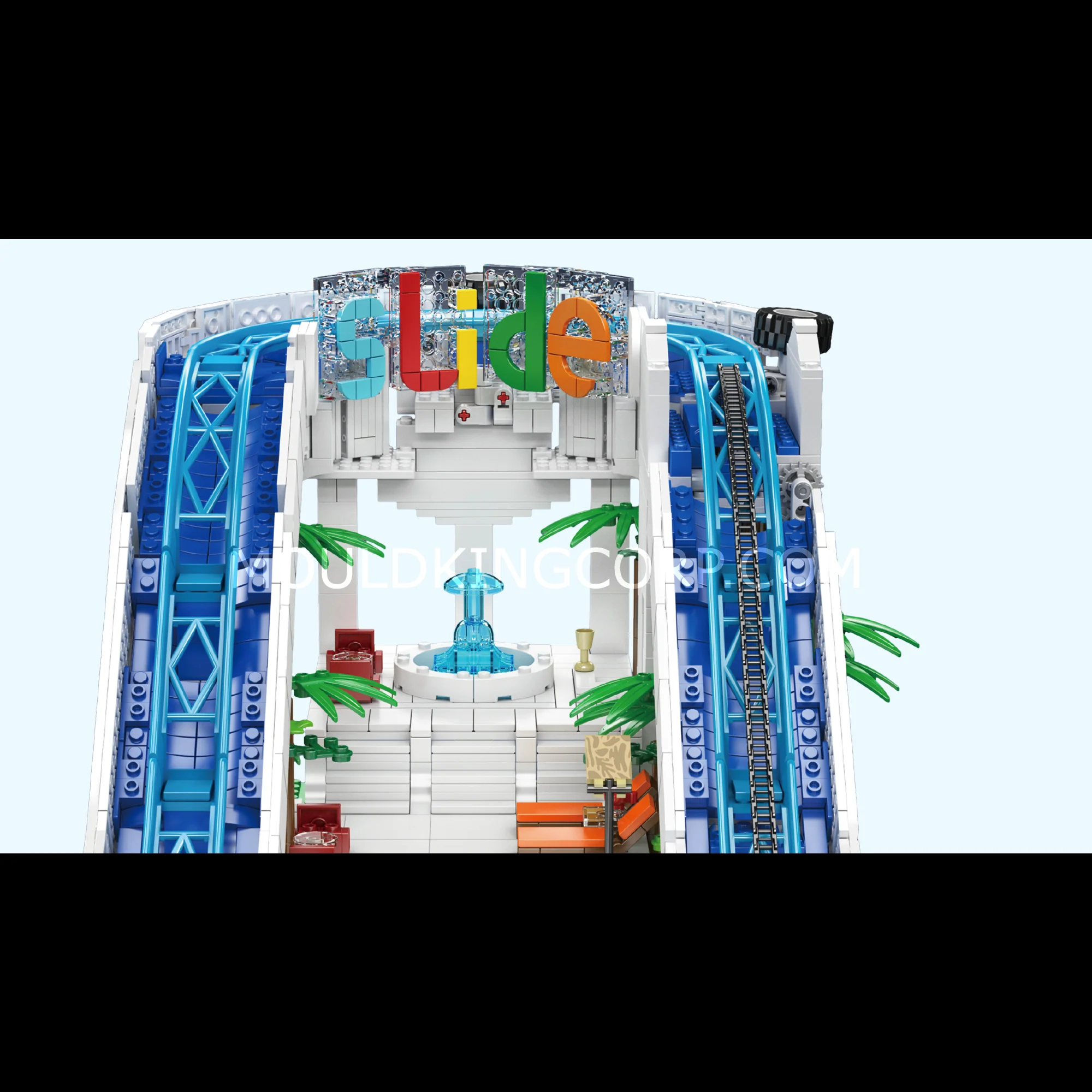 Mould King 11021 Electric Water Slide Building Blocks Set | 2,088 Pcs - Image 5