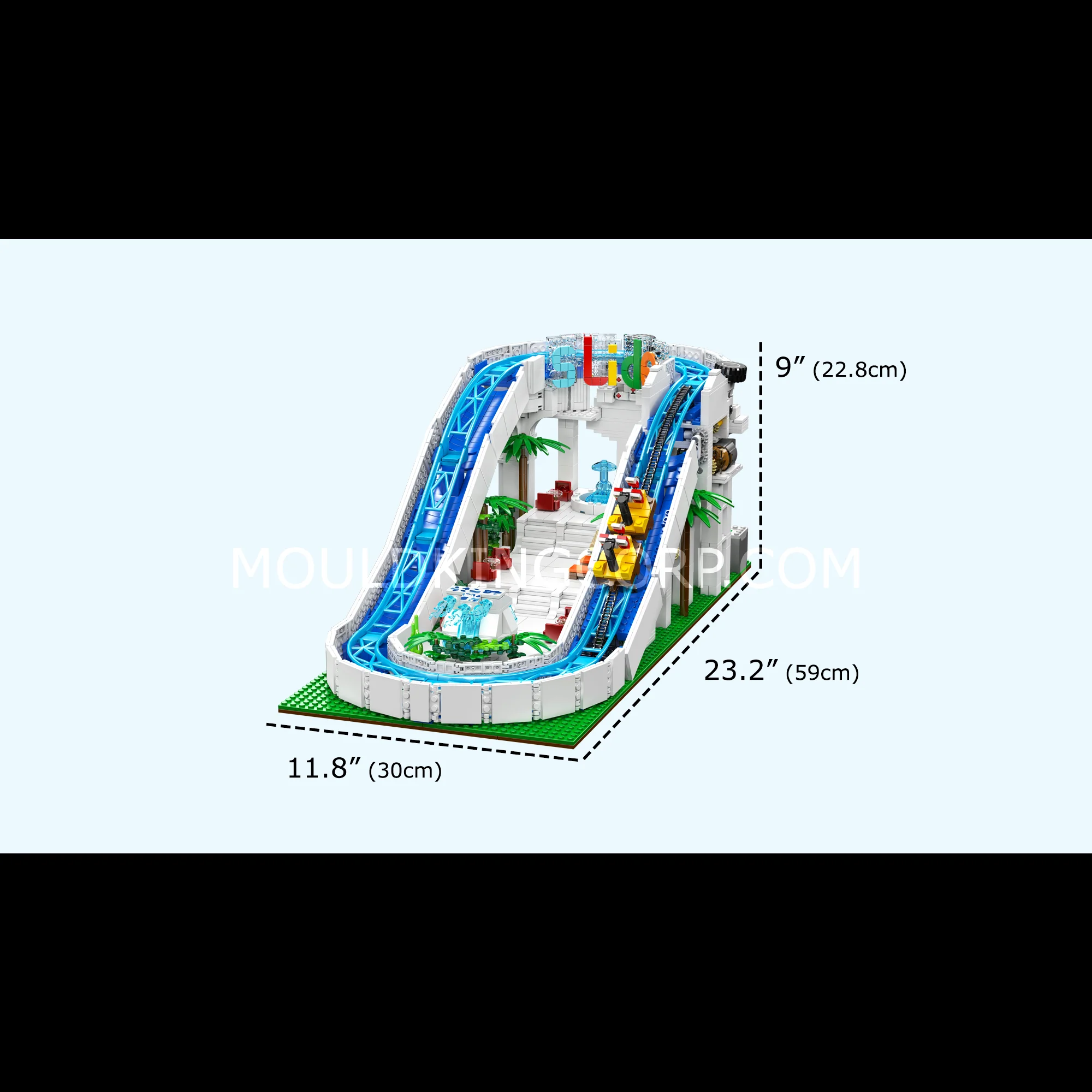 Mould King 11021 Electric Water Slide Building Blocks Set | 2,088 Pcs - Image 6