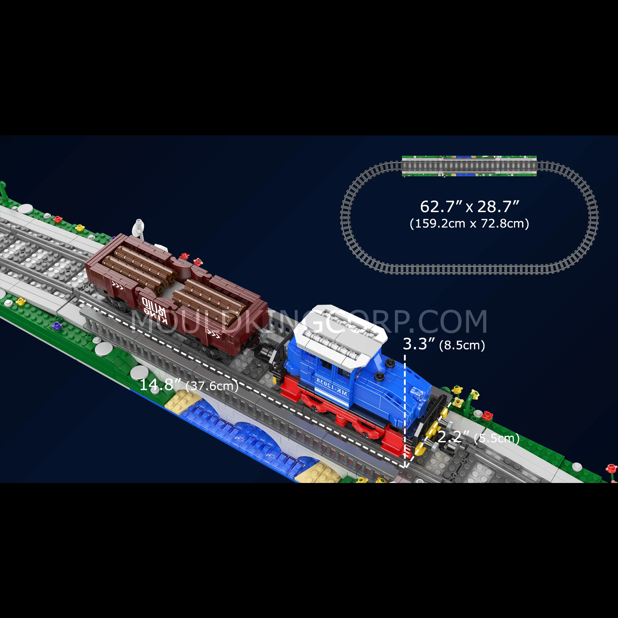 Mould King 12038 ESU KG2300 Diesel Locomotive Building Set | 1,117 Pcs - Image 6