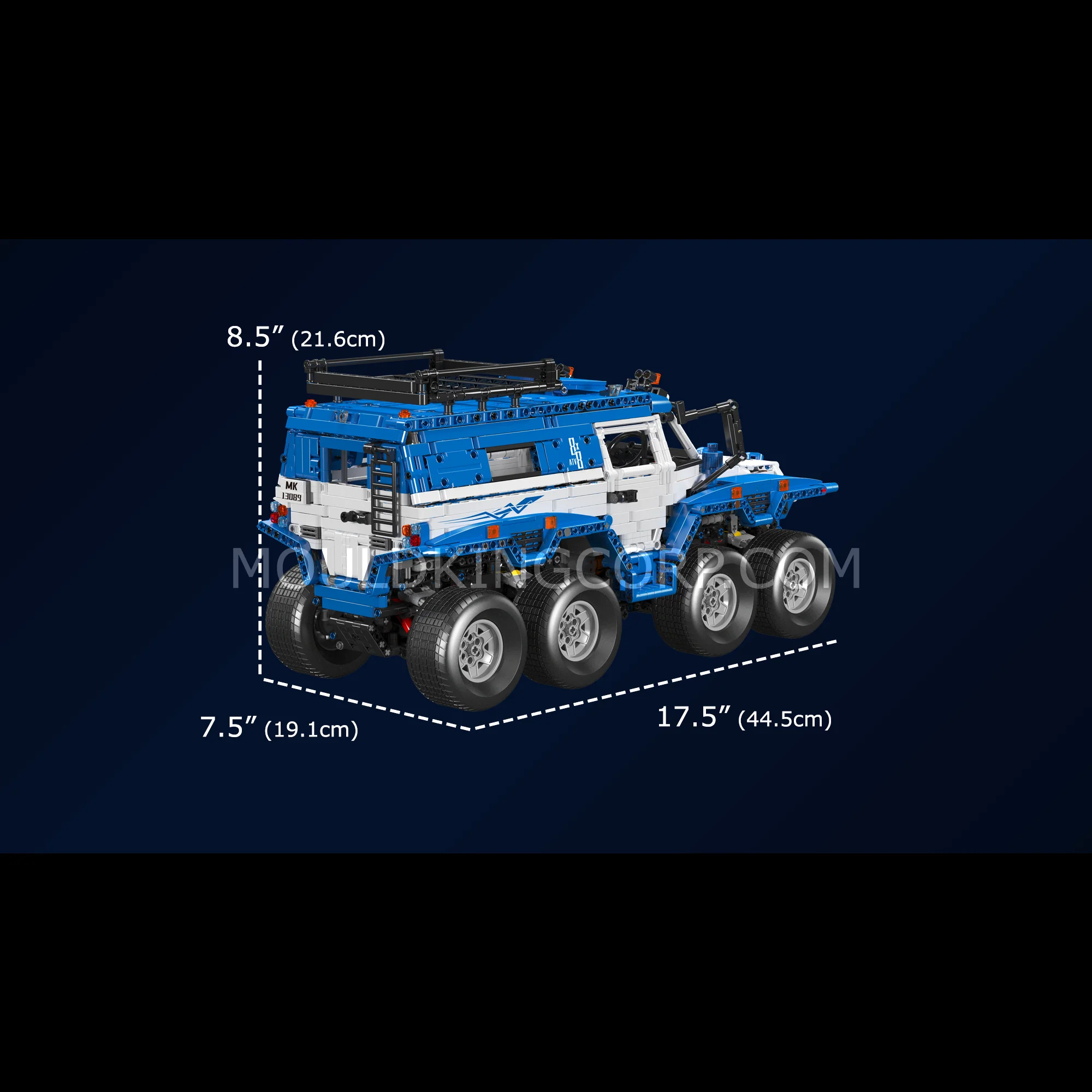 Mould King 13088S Avtoros Shama Remote Controlled 8WD Truck Building Set | 3,062 PCS - Image 12