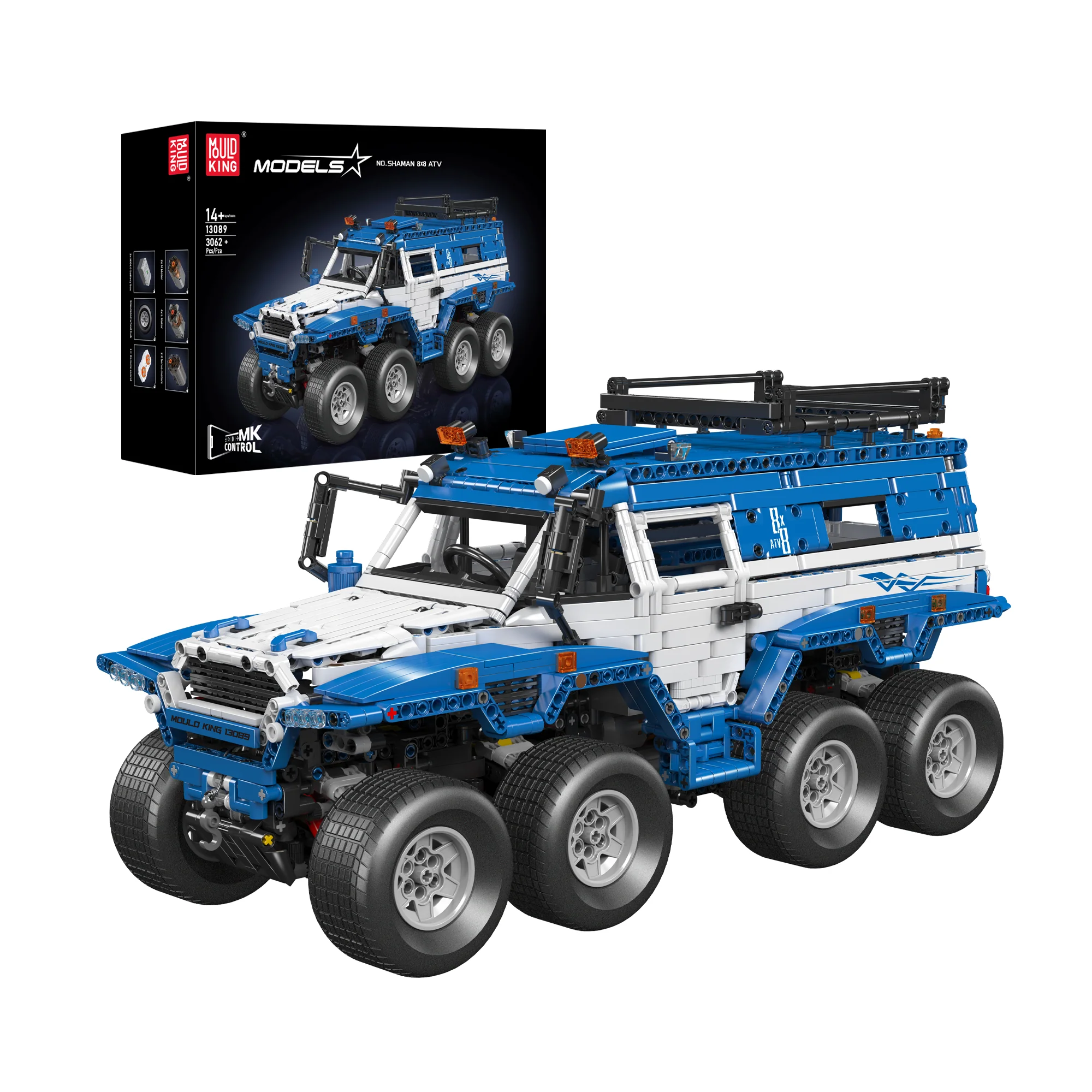 Mould King 13088S Avtoros Shama Remote Controlled 8WD Truck Building Set | 3,062 PCS - Image 7