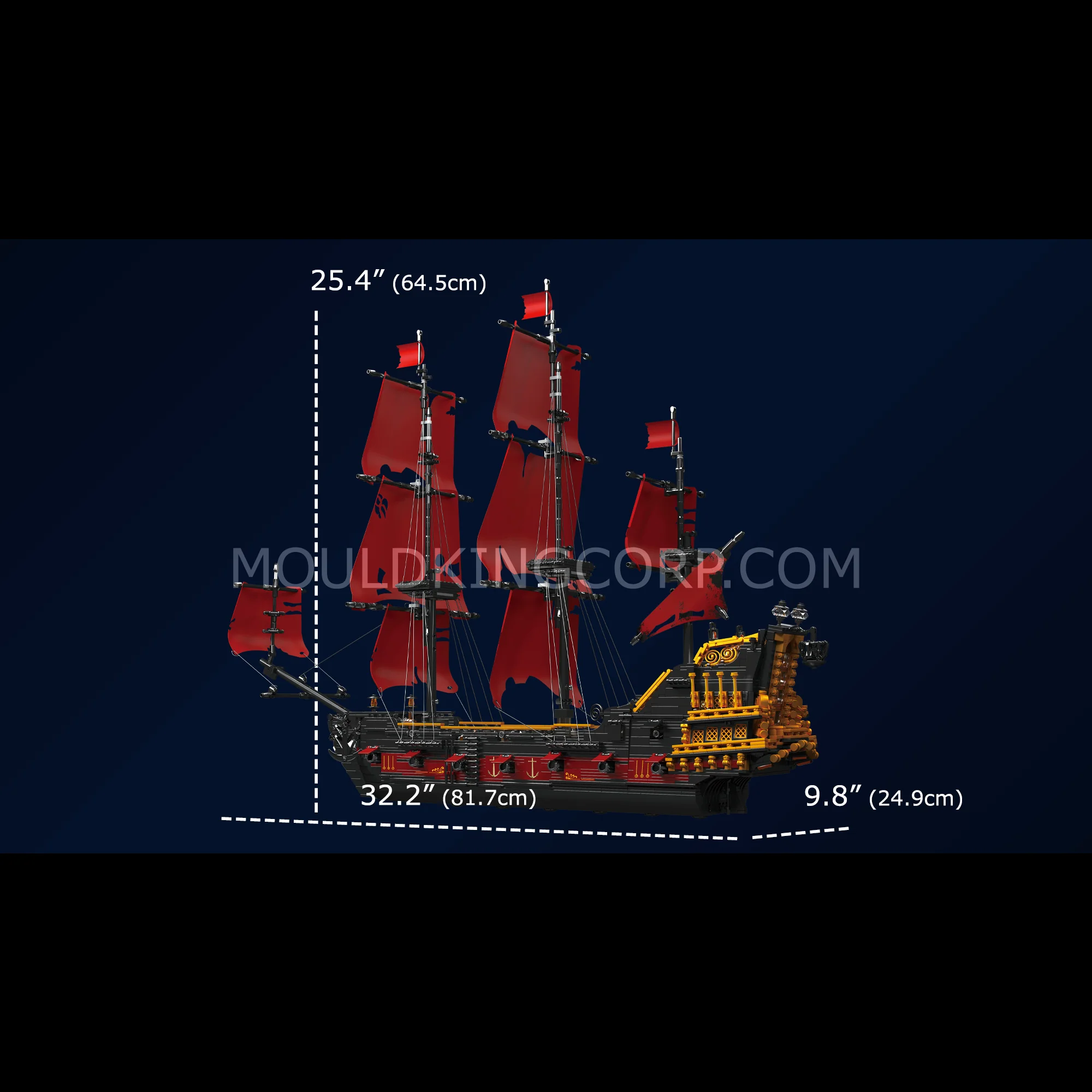 Mould King 13109 Queen Pirate Ship Model Building Set | 3,251 PCS - Image 6