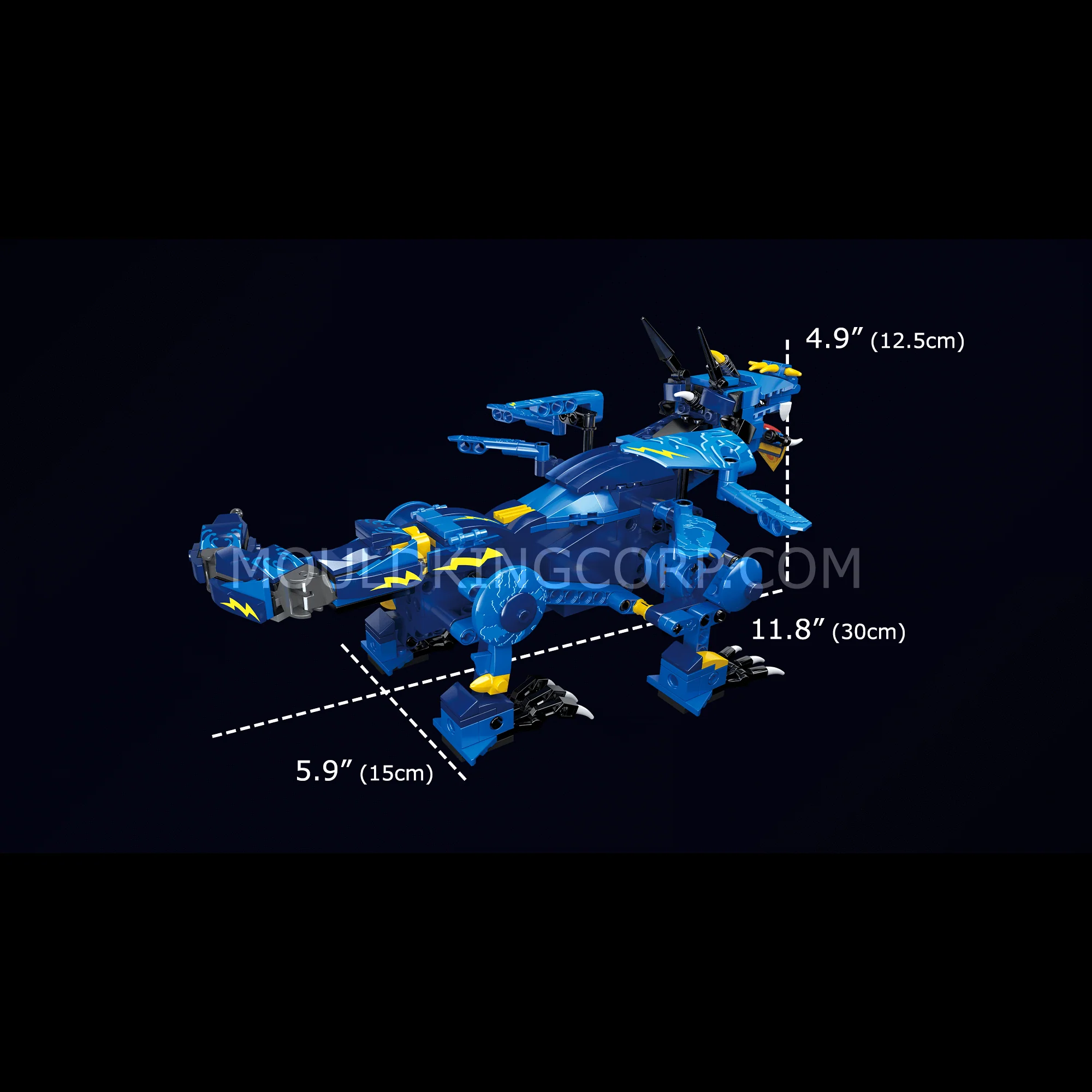MOULD KING 13147 Remote Control Water Dragon STEM Building Set | 410 PCS - Image 6