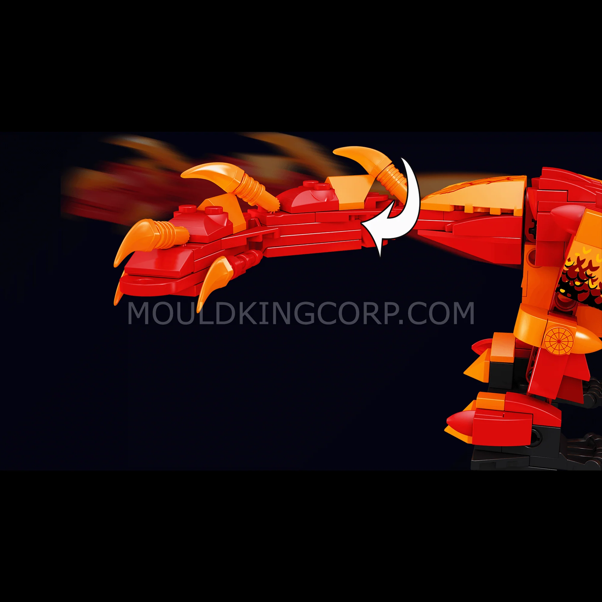 MOULD KING 13148 Remote Control Fire Dragon STEM Building Set | 485 PCS - Image 5