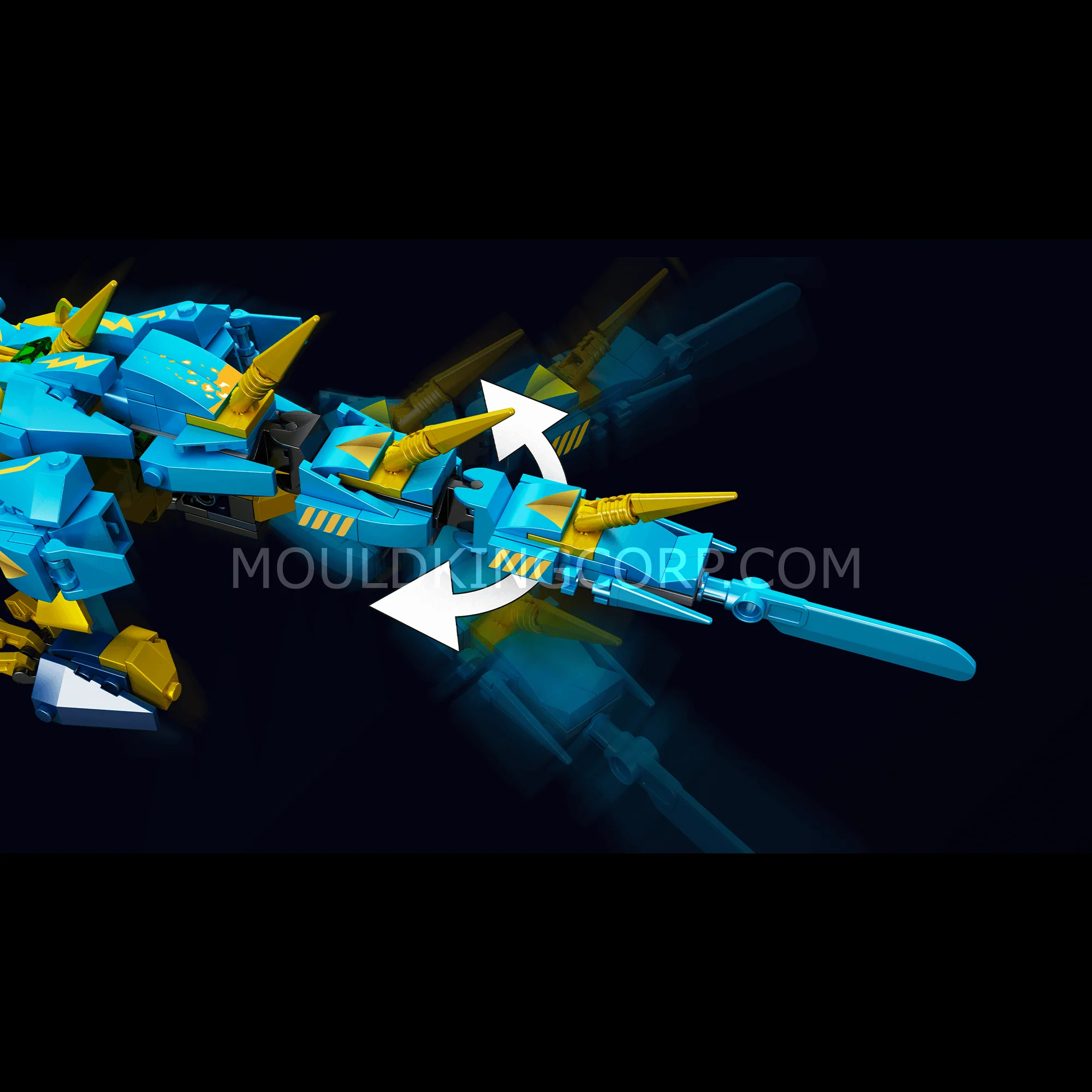 MOULD KING 13150 Remote Control Frost Ocean Dragon STEM Building Set | 515 PCS - Image 4